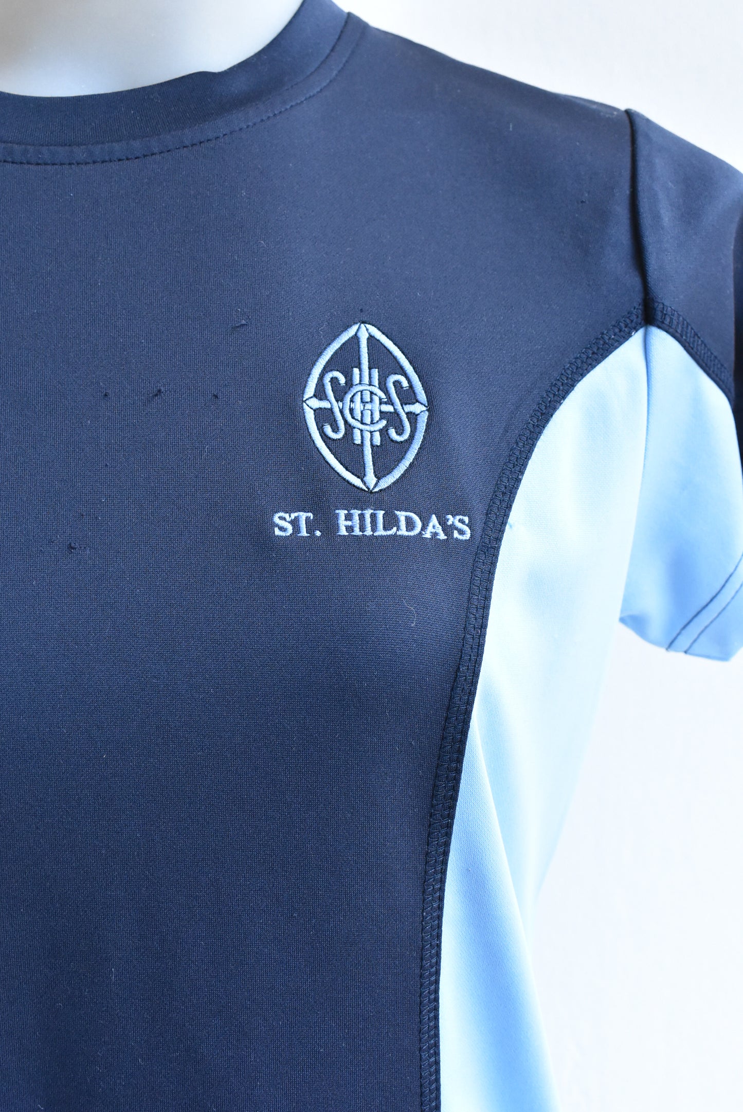 St Hilda's Collegiate Dri Gear PE t-shirt, size 12