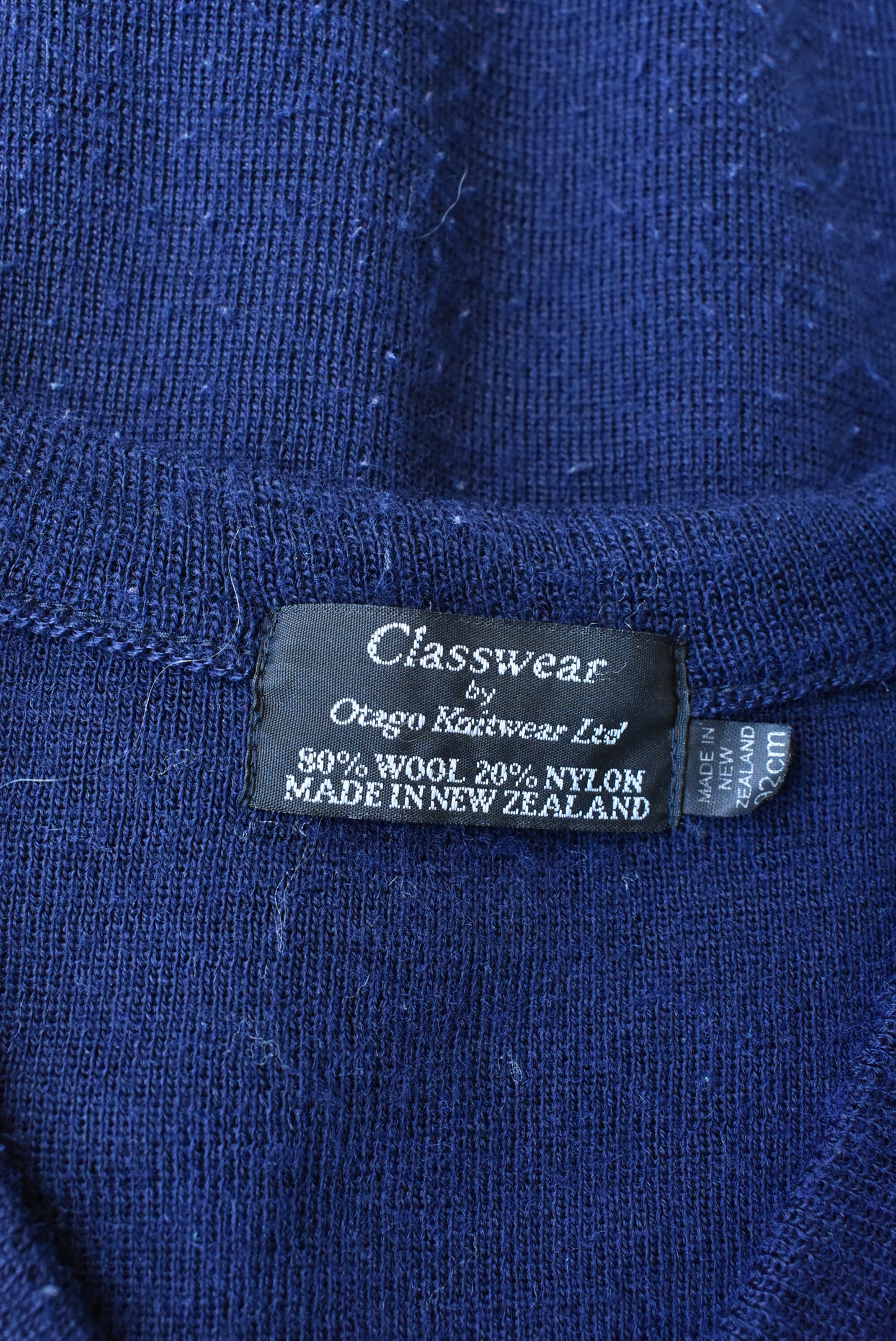 John McGlashan College Classwear navy wool school jersey, 92cm