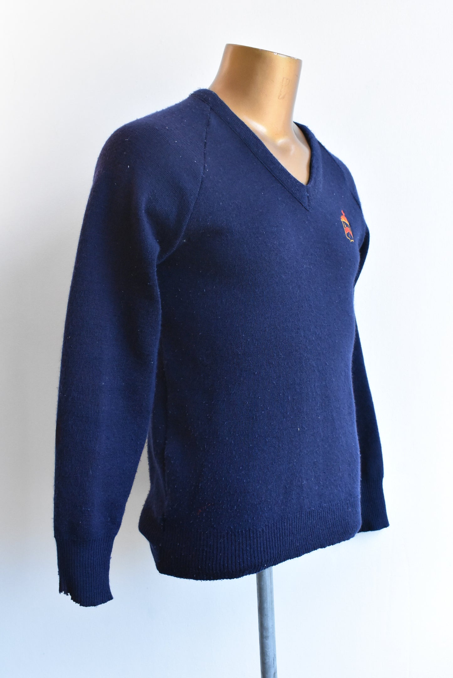 John McGlashan College Classwear navy wool school jersey, 92cm