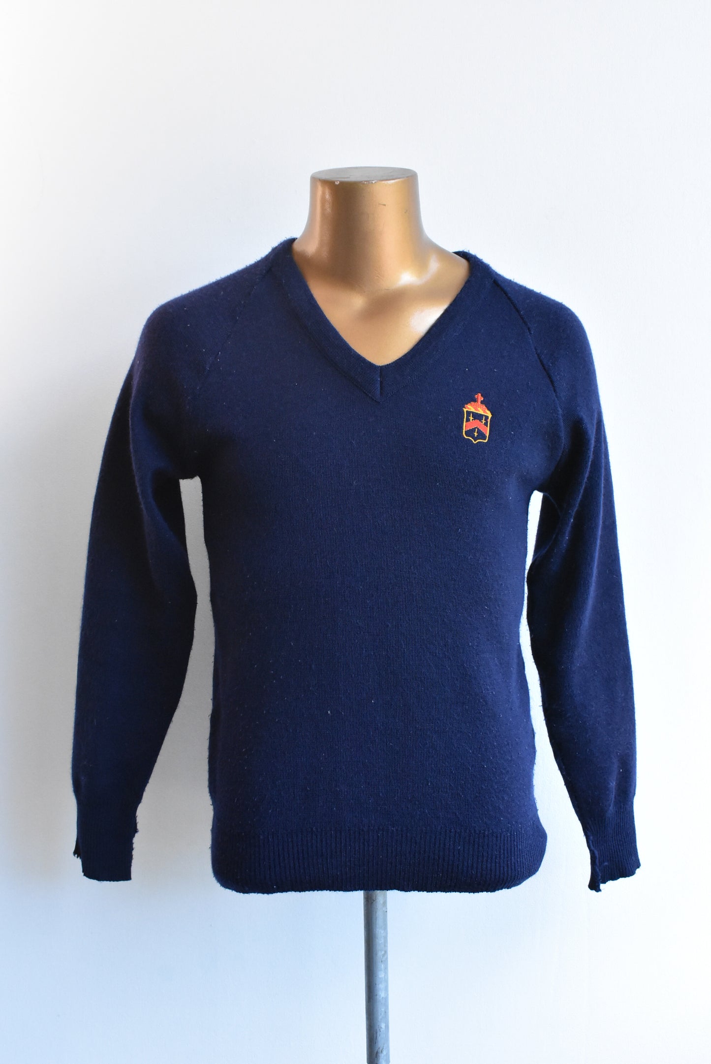 John McGlashan College Classwear navy wool school jersey, 92cm
