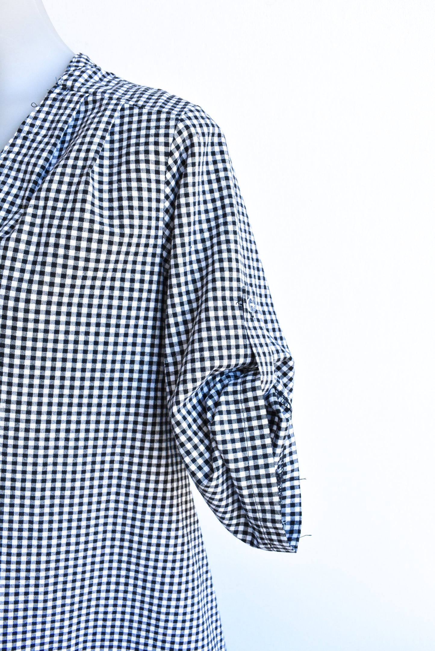 Black and white checked top, size XL