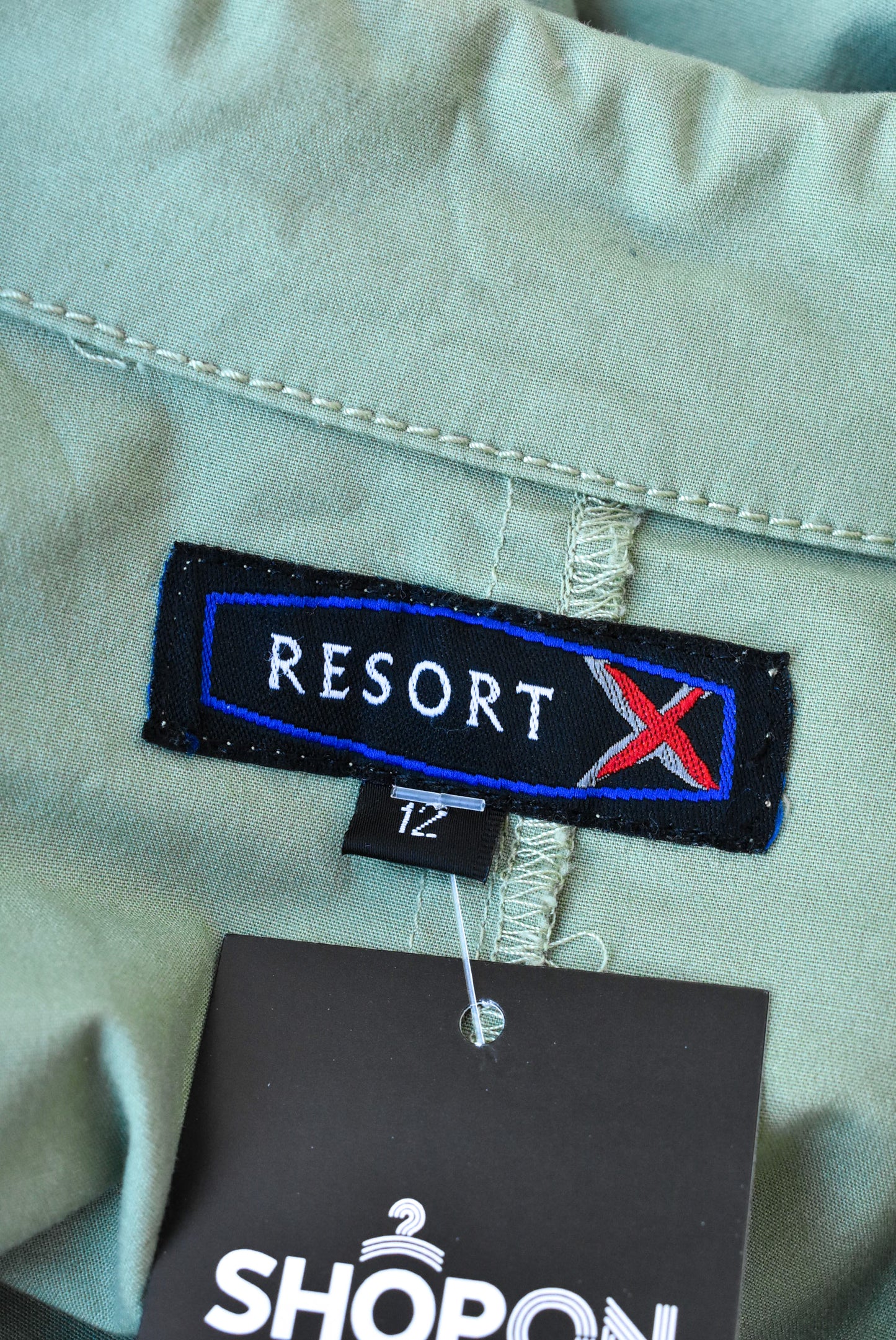 Resort green shirt/shacket, size 12