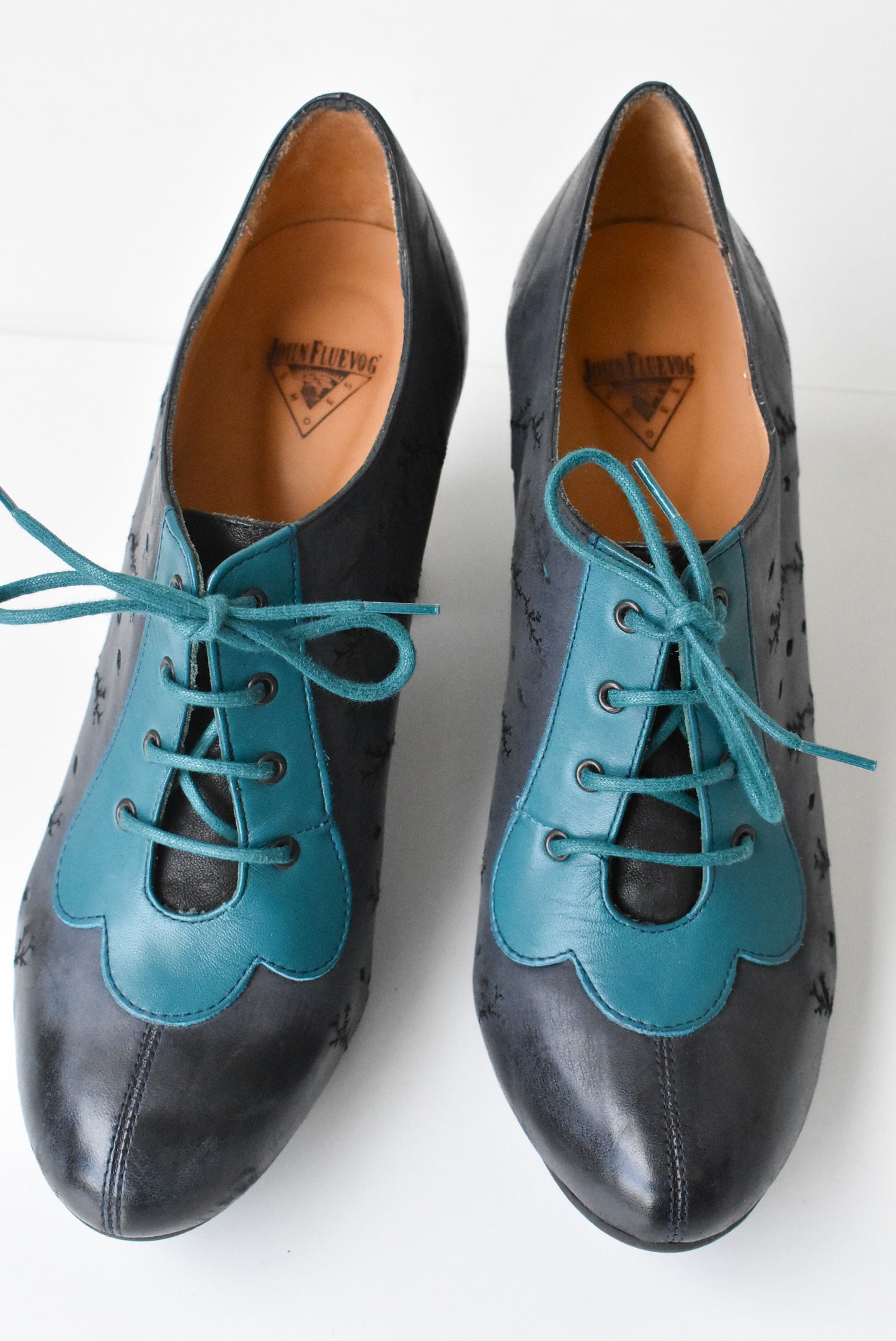 John Fluevog feel the love heels, 8.5
