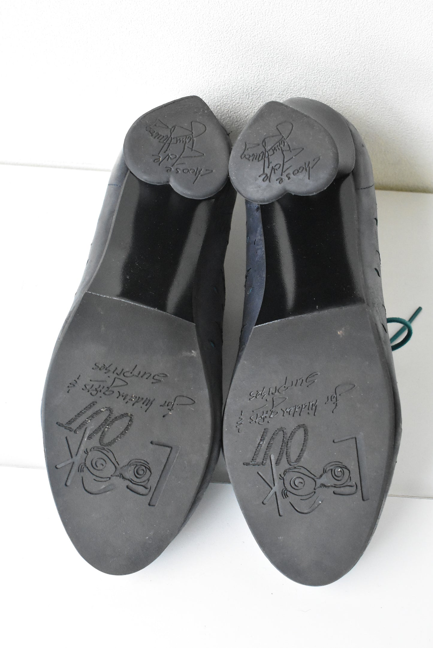 John Fluevog feel the love heels, 8.5