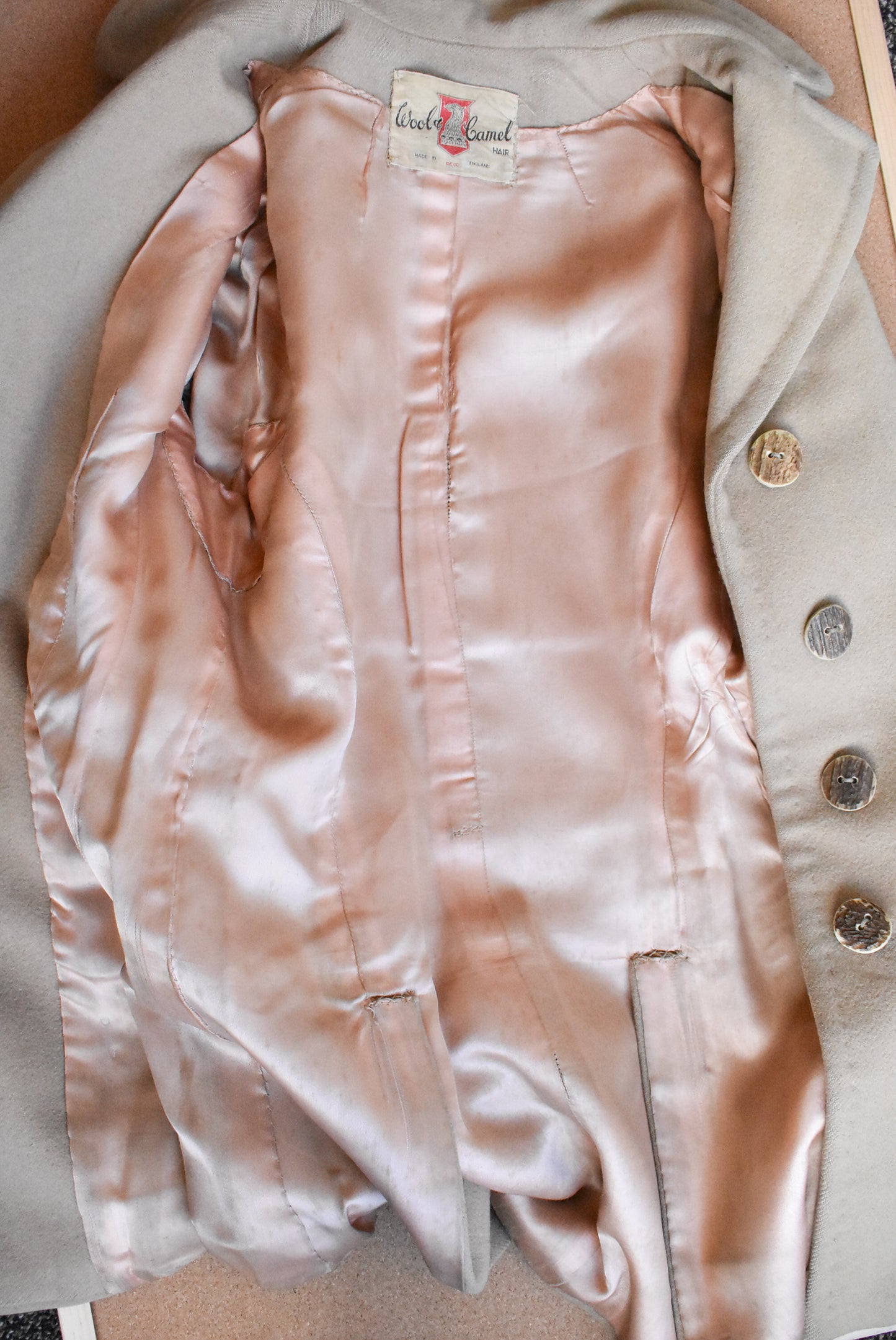 Vintage Wool & Camel coat, size S