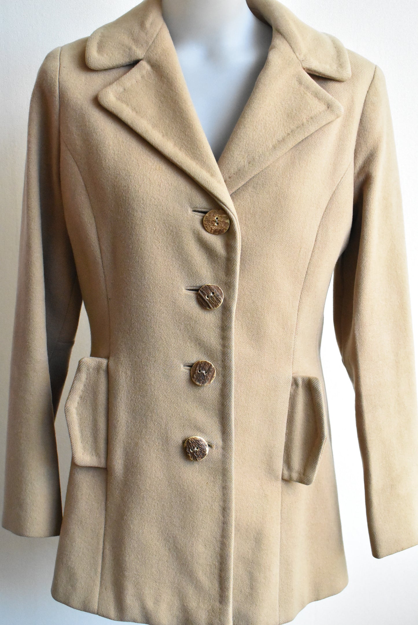 Vintage Wool & Camel coat, size S