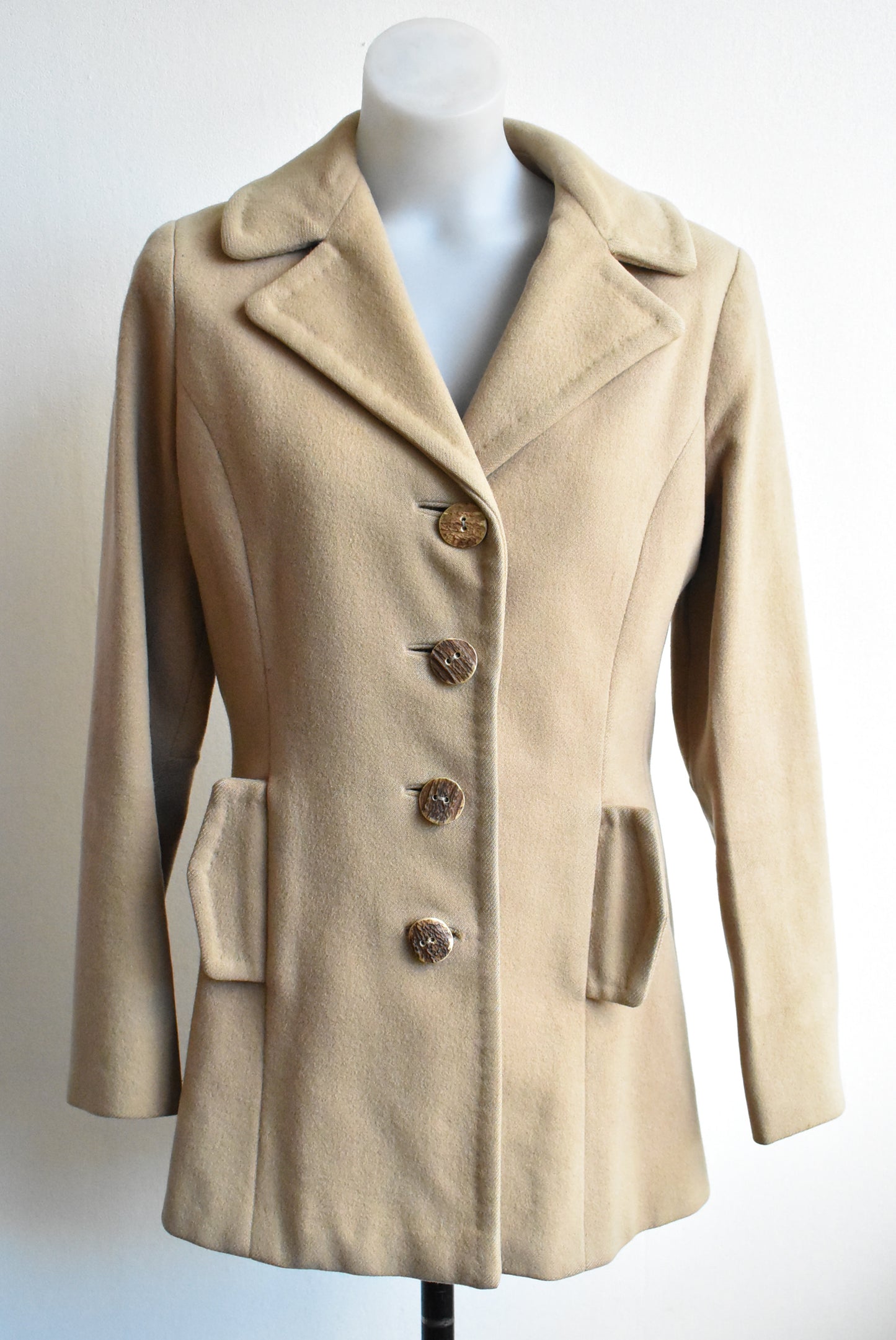 Vintage Wool & Camel coat, size S