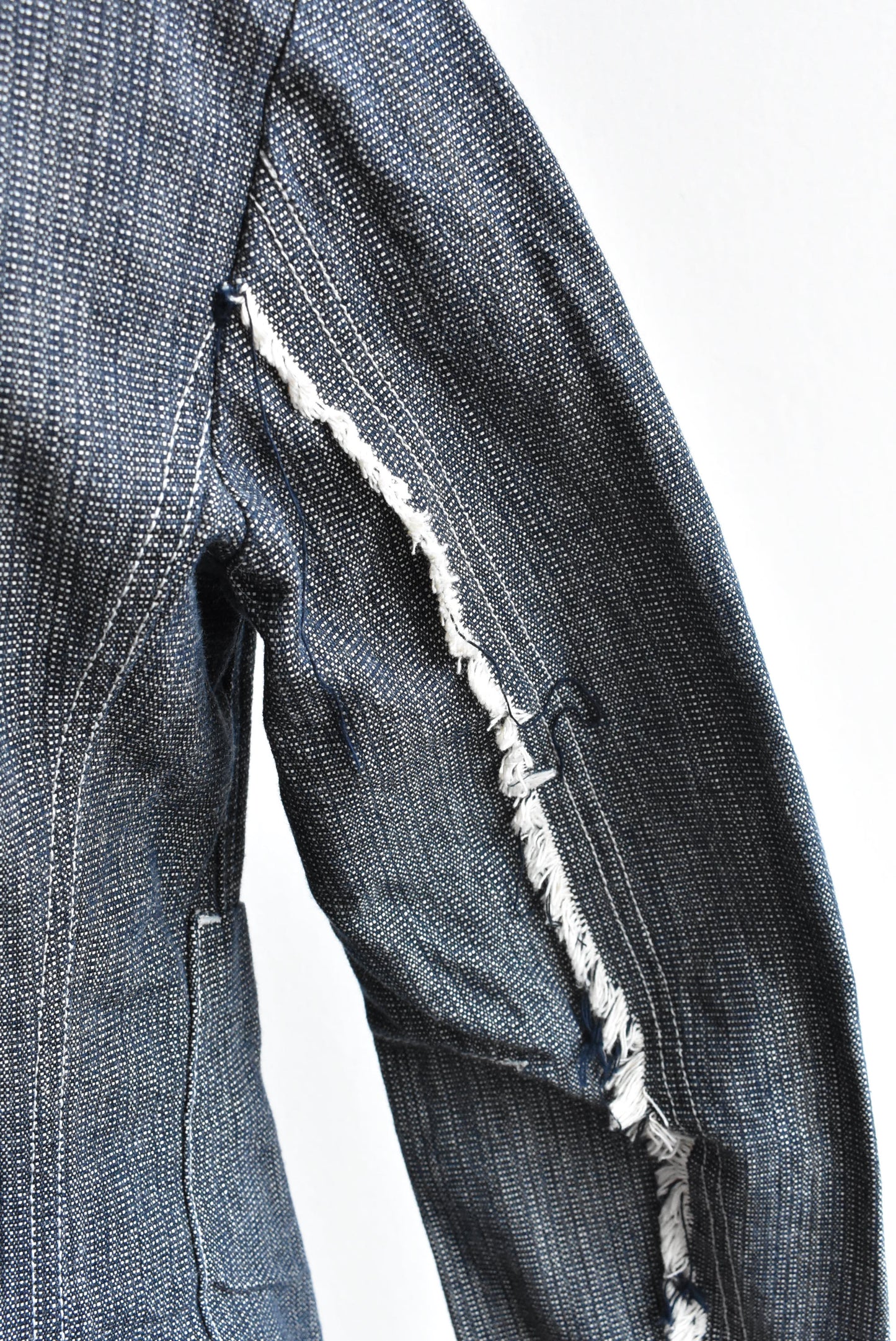 Marithé + François Girbaud raw edged denim jacket, 38