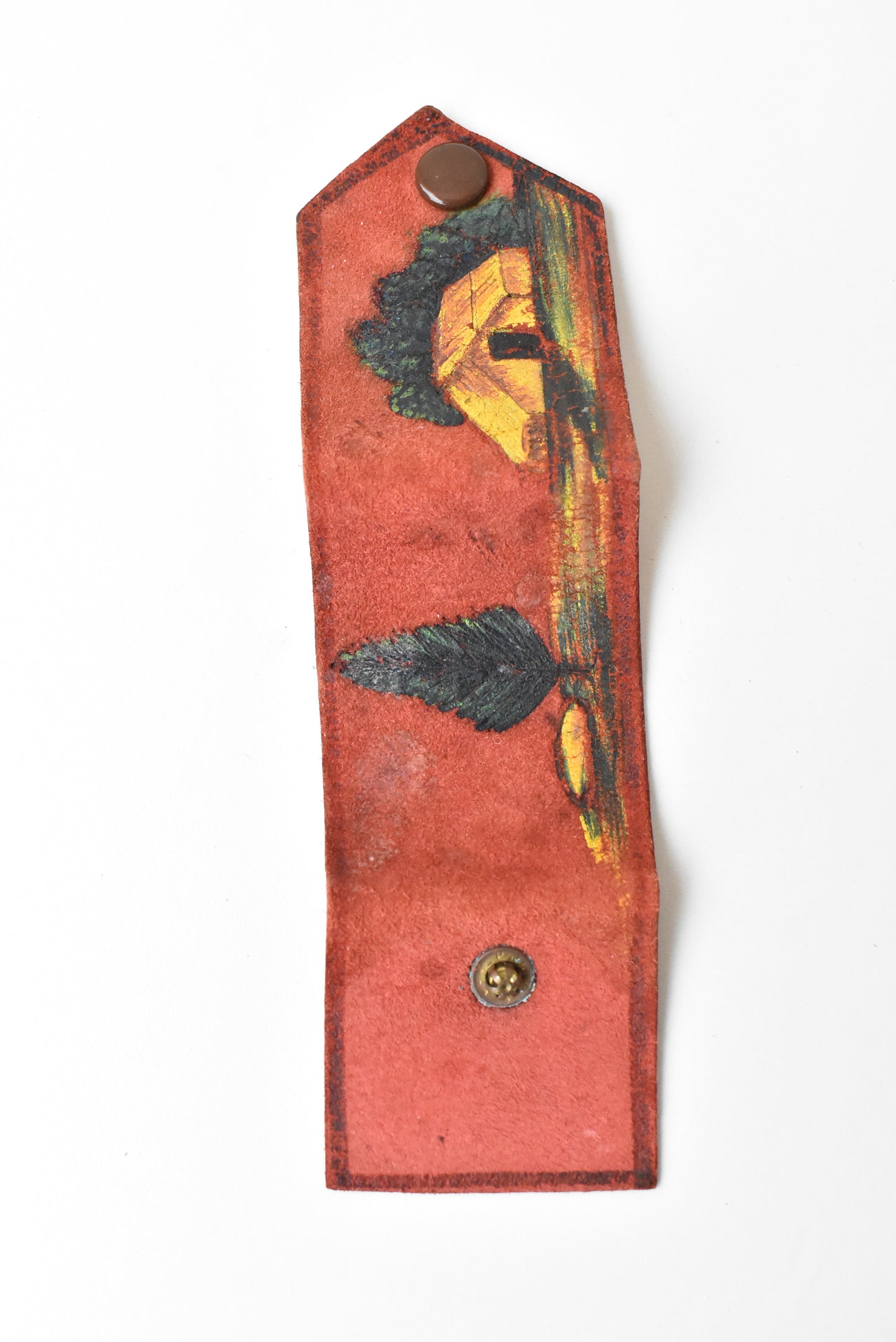 Kiwiana painted leather napkin/serviette ring