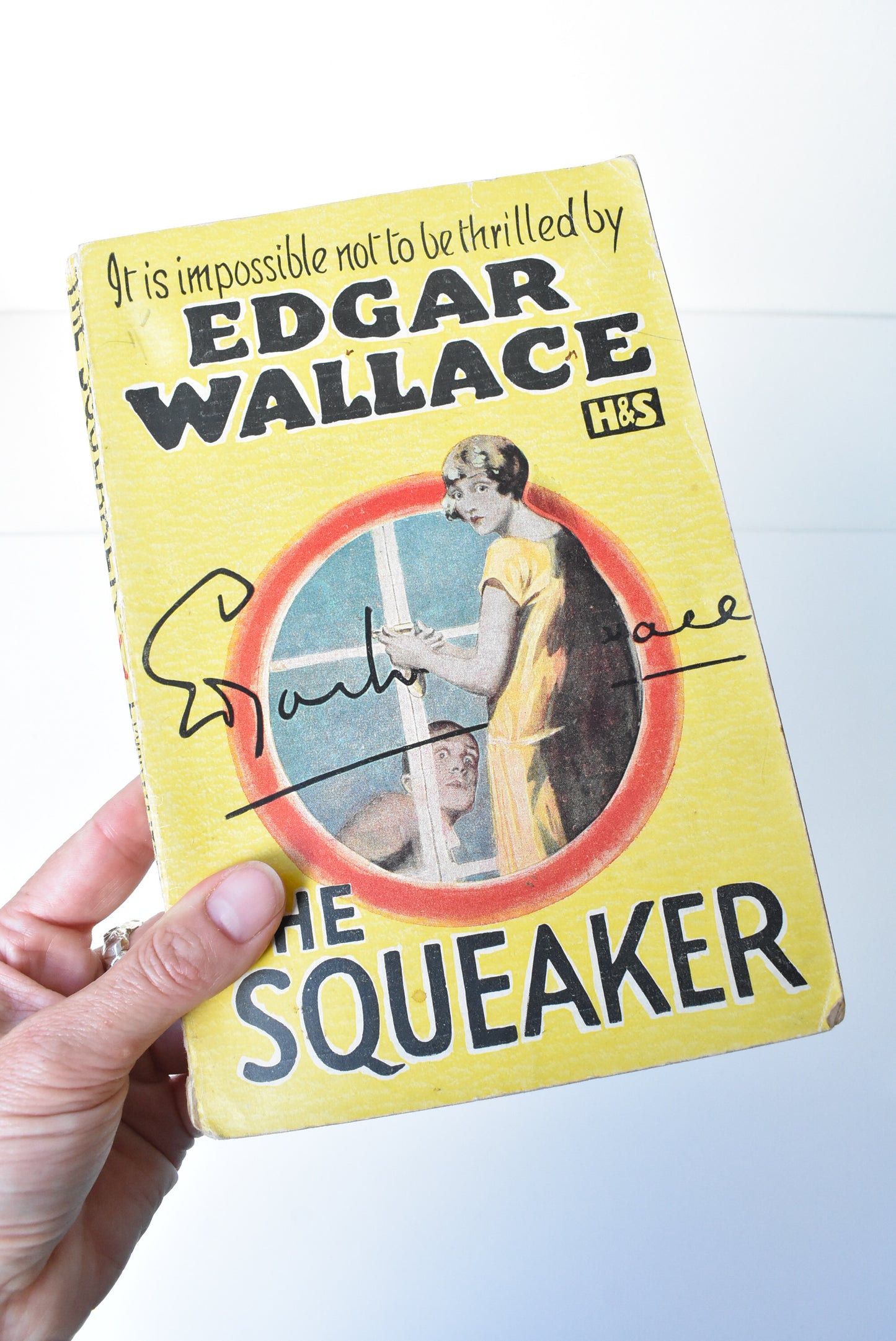 Vintage 'Yellow Ninepennies' The Squeaker, by Edgar Wallace