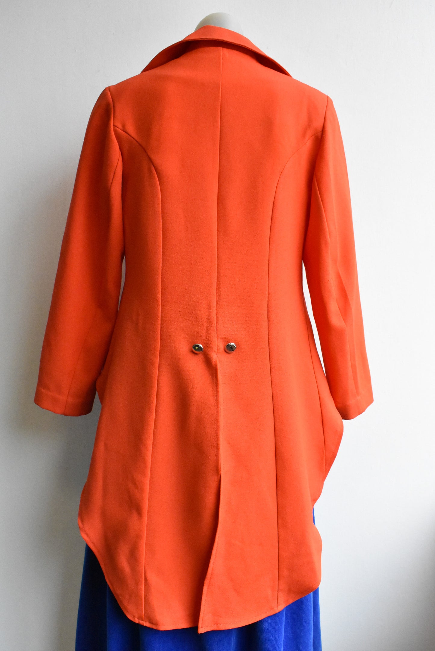 Raymonde Orange Tail coat, made in NZ