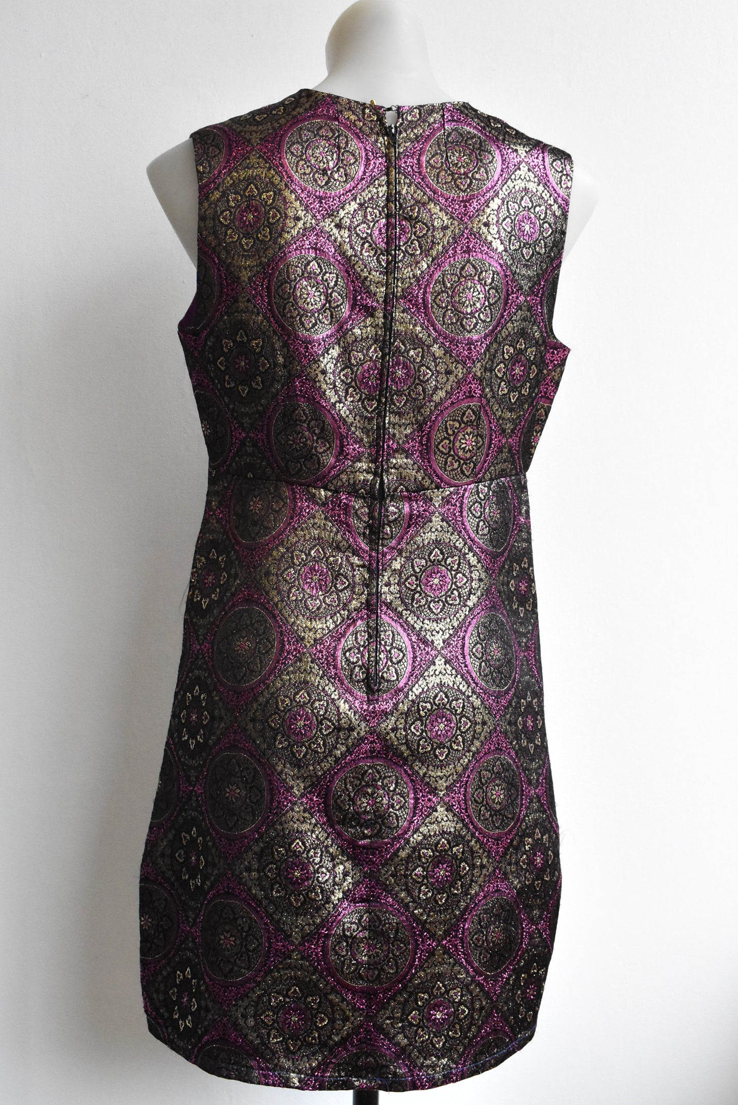 Metallic brocade dress Size small