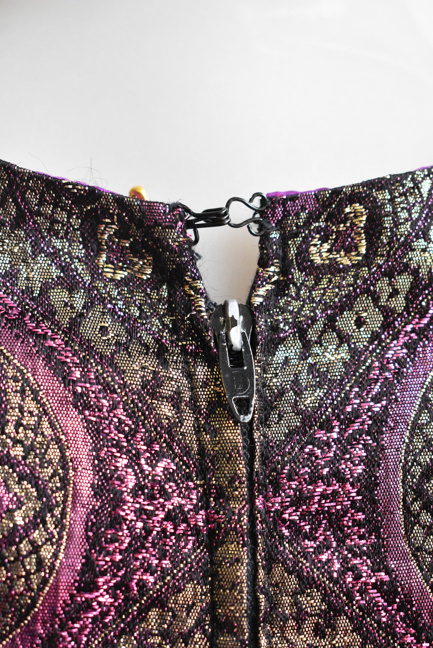 Metallic brocade dress Size small