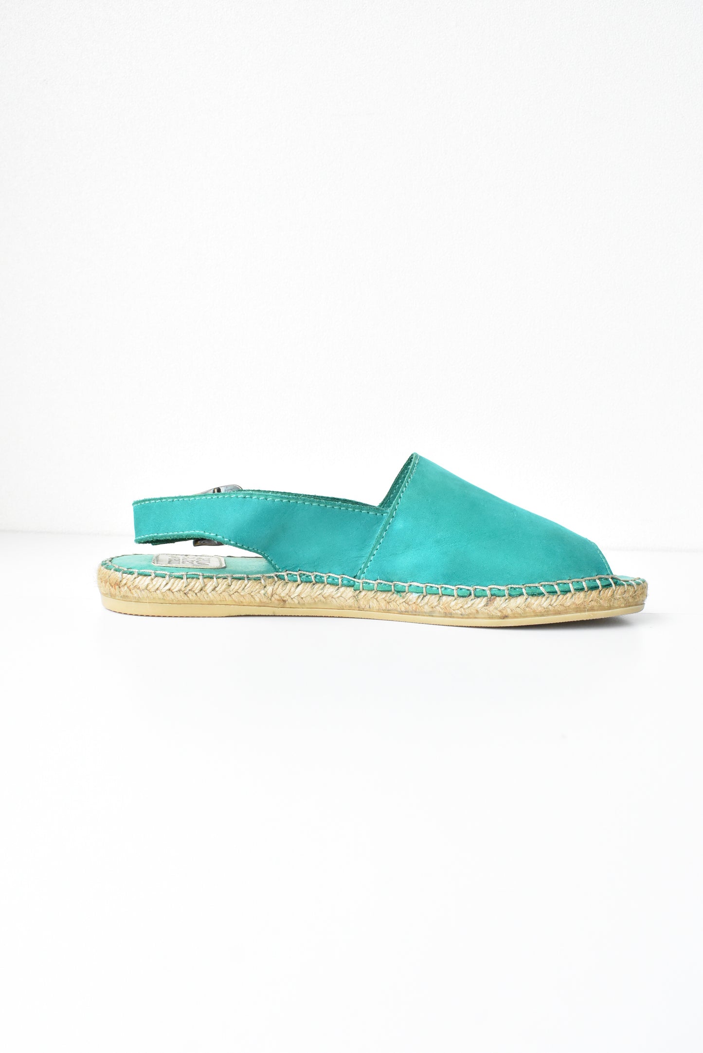 Macarena turquoise leather espadrilles, size 38