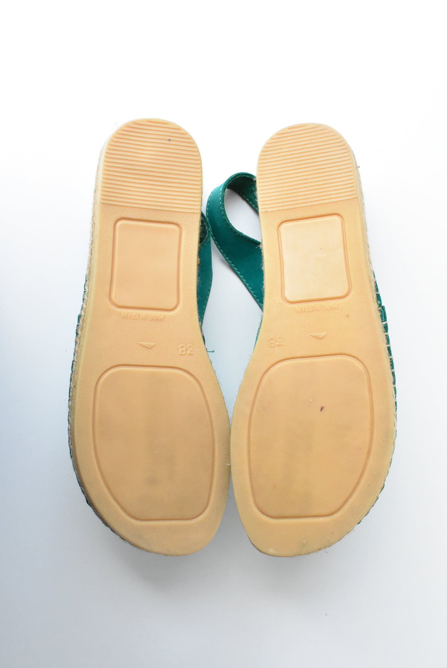 Macarena turquoise leather espadrilles, size 38