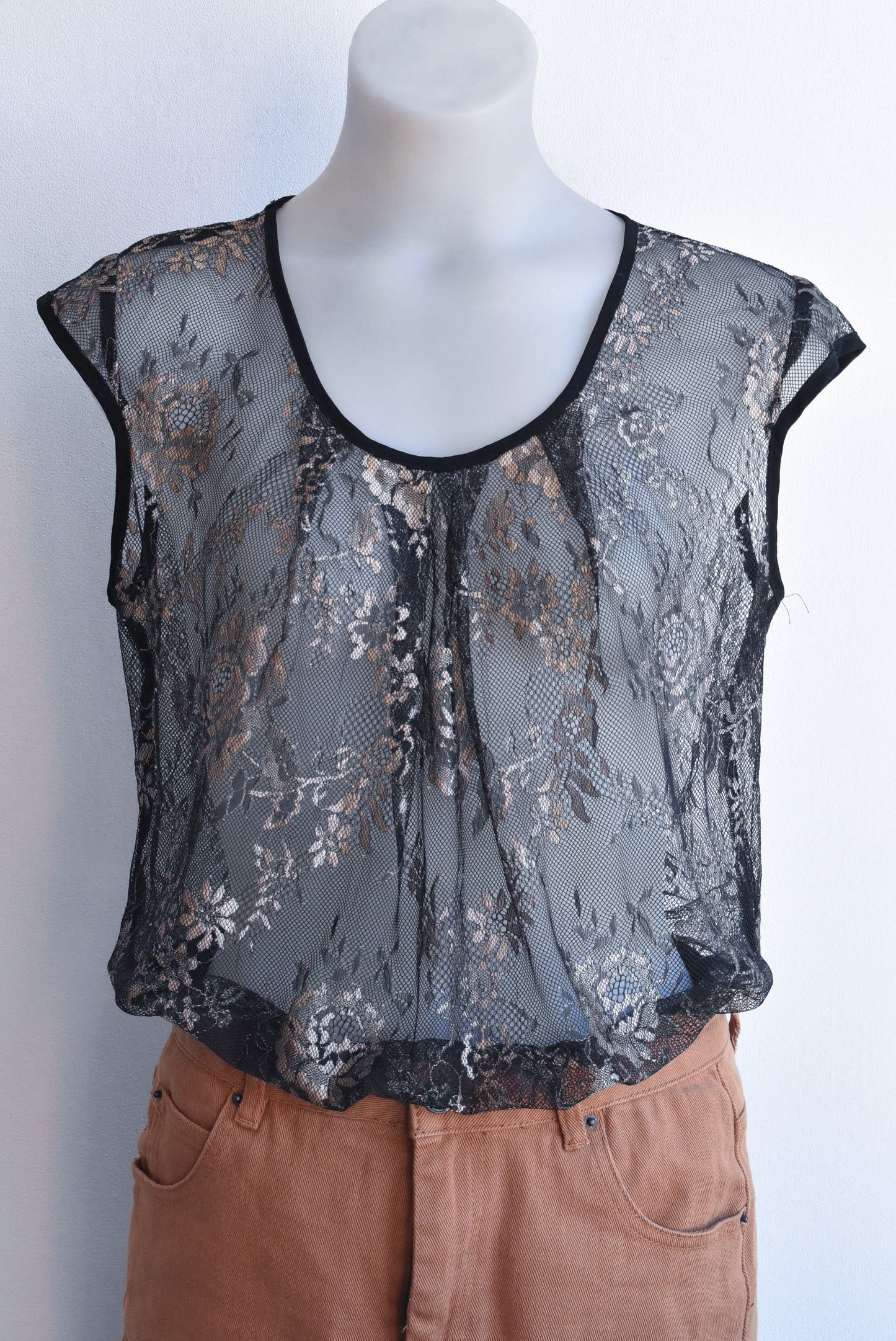 Lennox sheer top, 12 Made in NZ