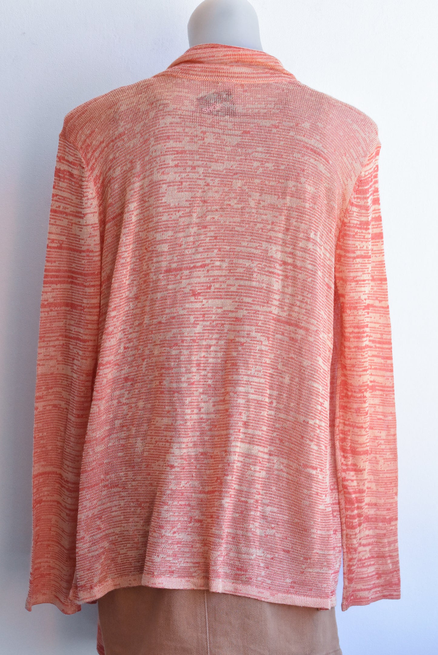 Drapey orange cardigan, M/L
