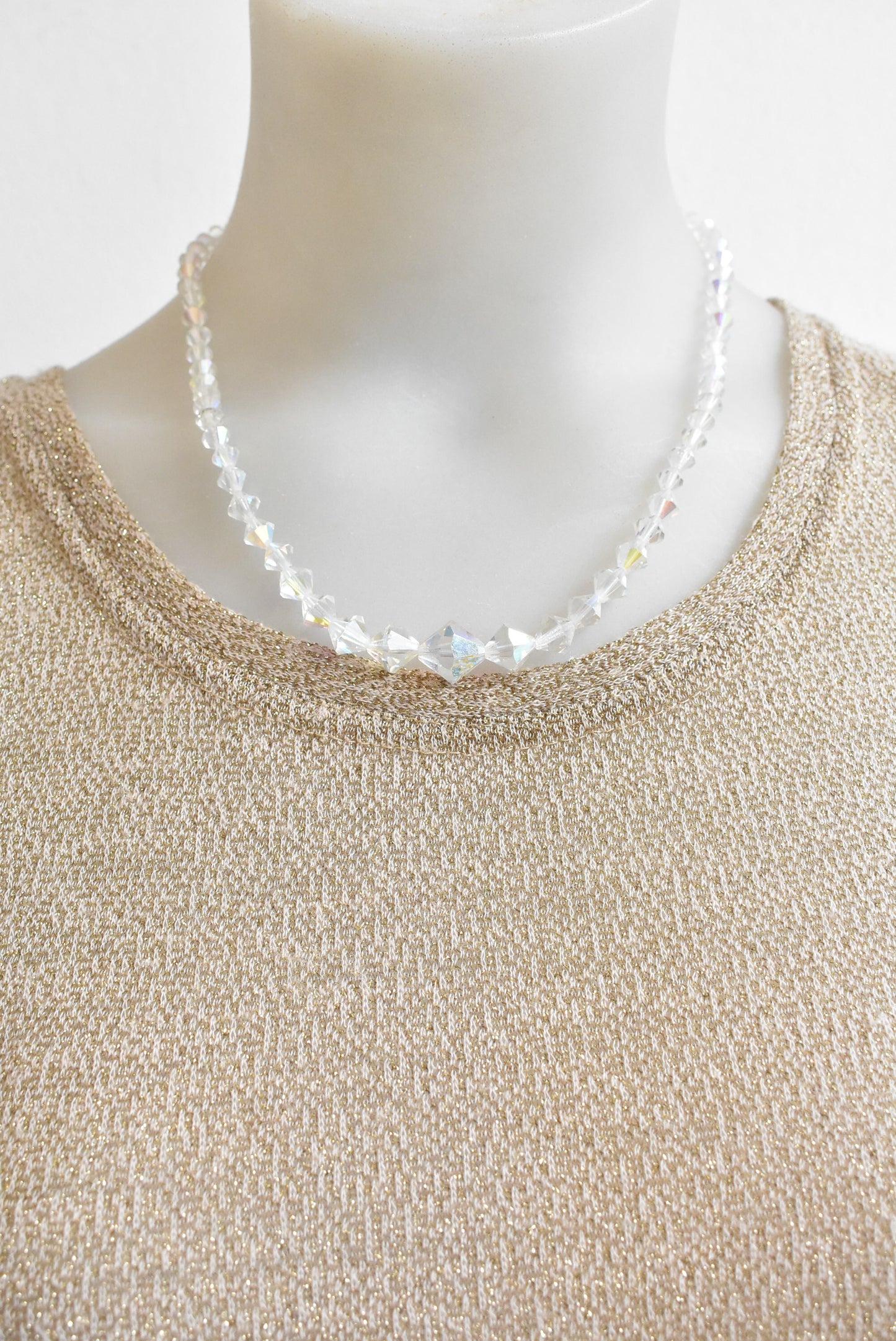 Vintage string of clear beads