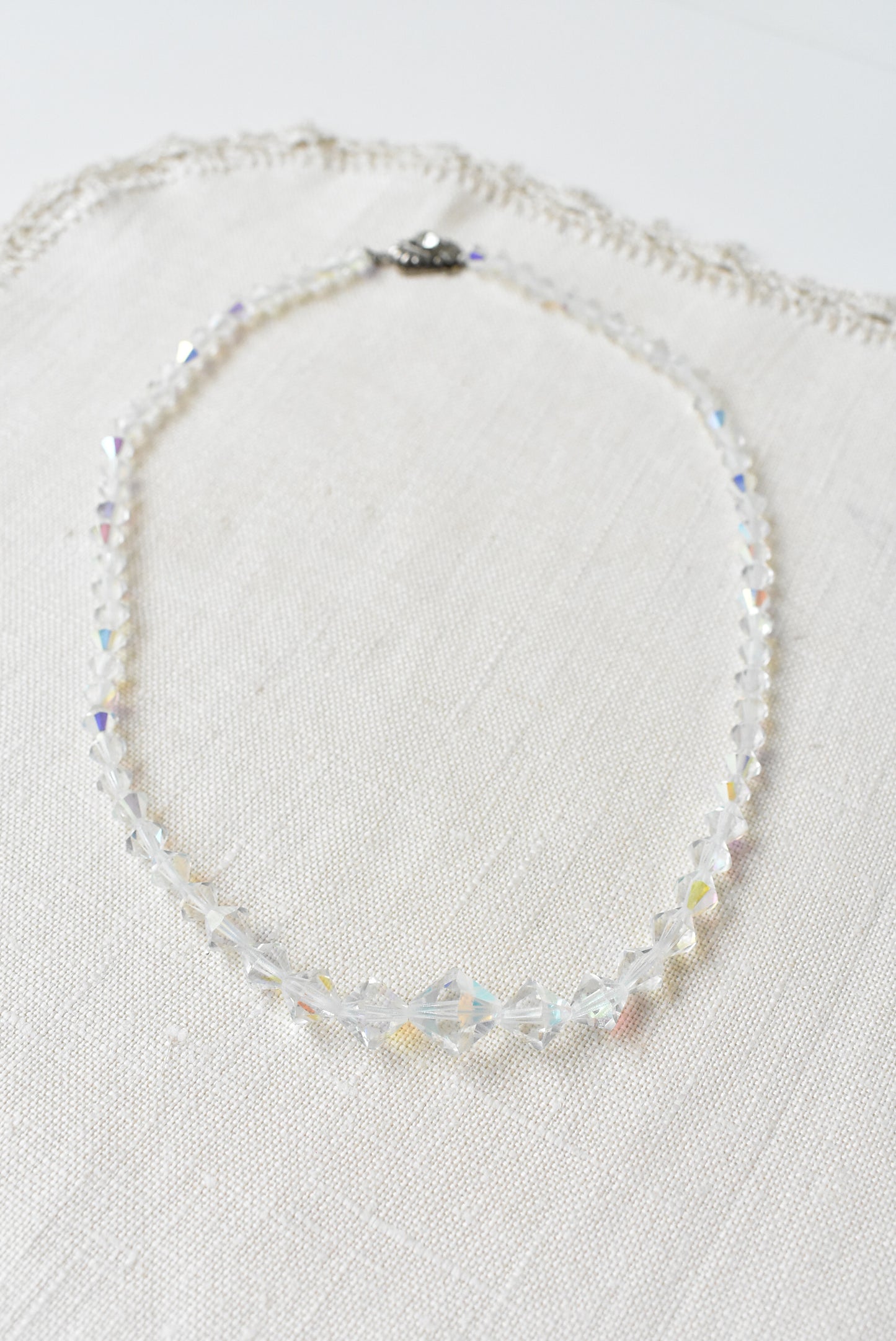 Vintage string of clear beads