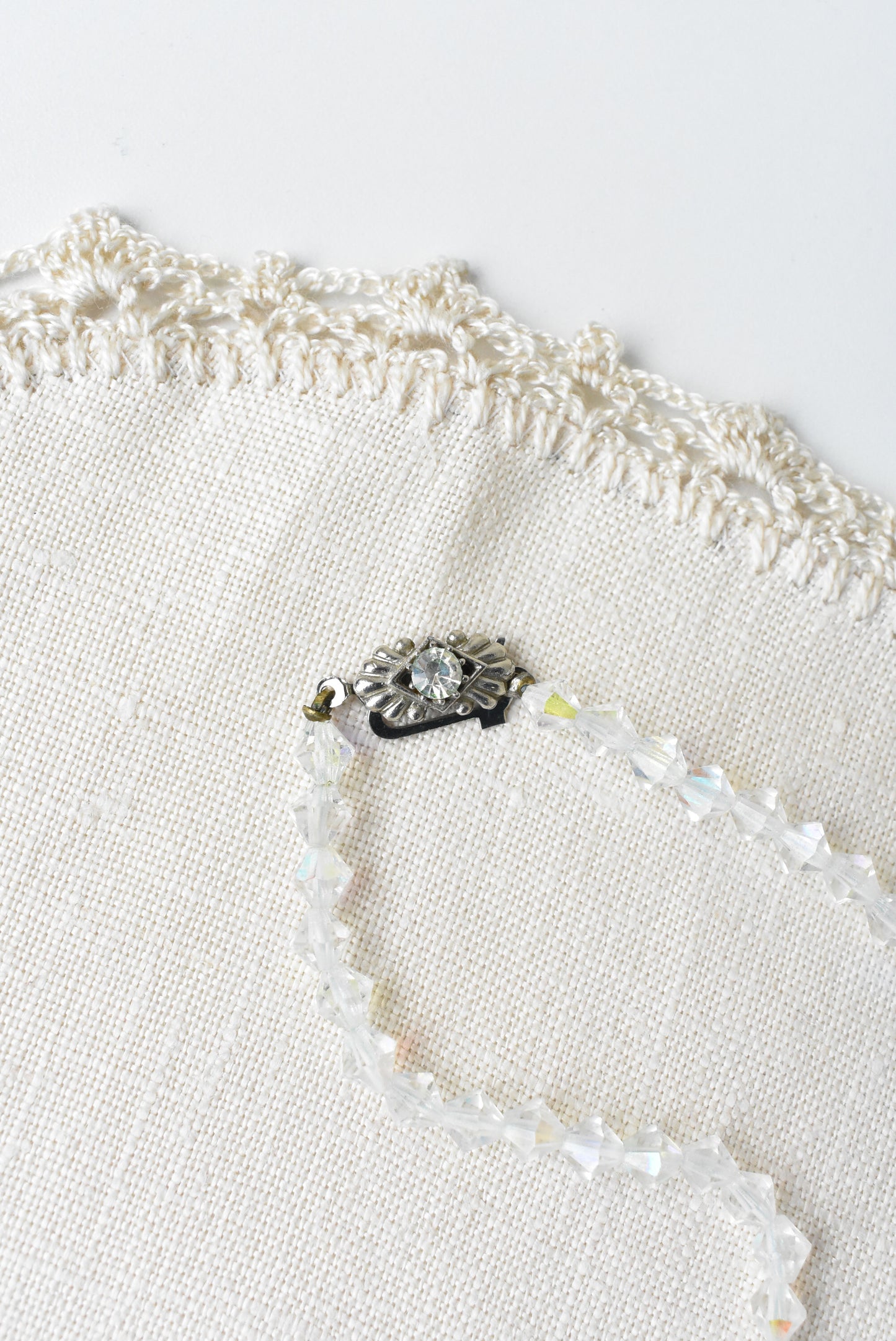 Vintage string of clear beads