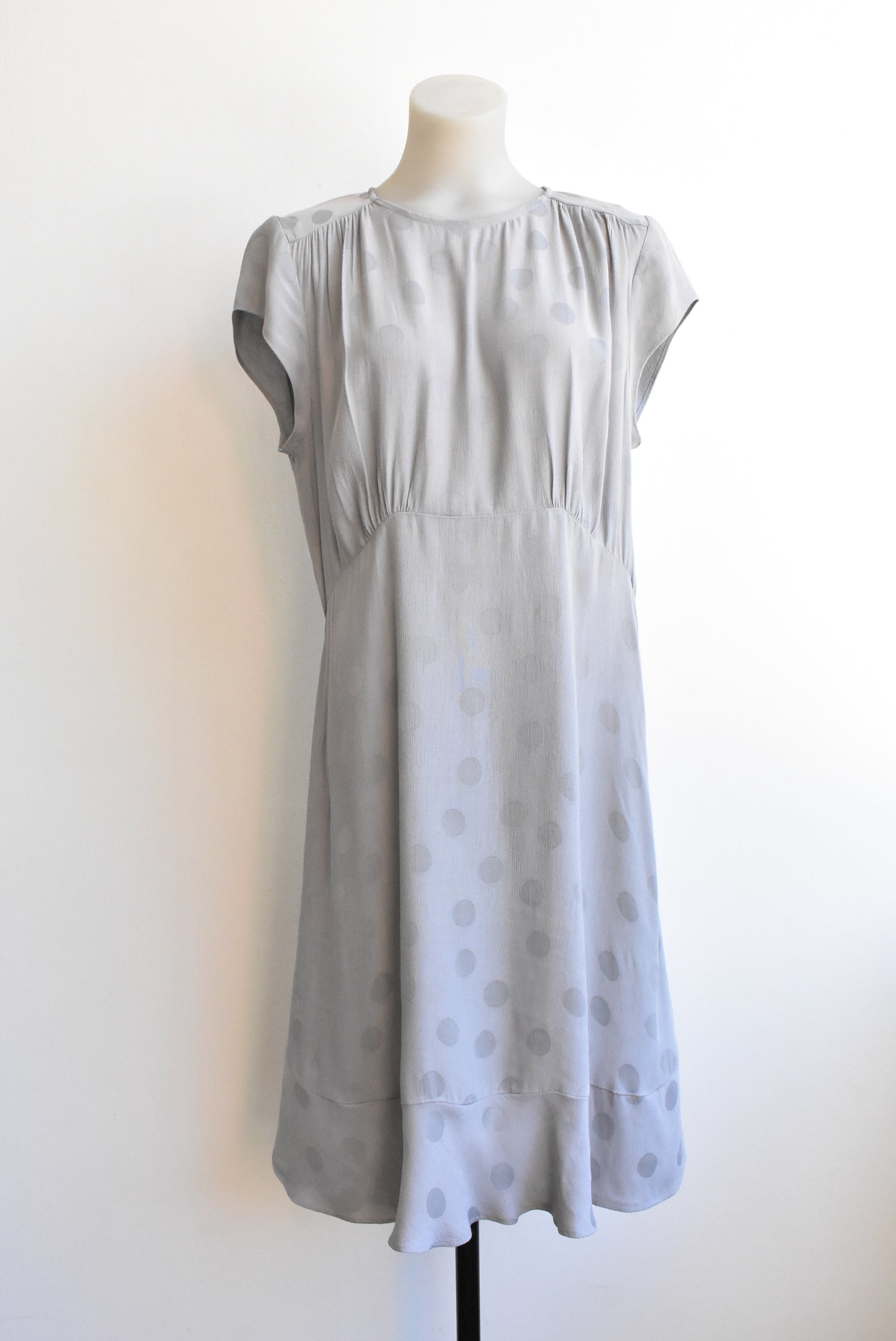 NEW Next silvery grey polka dot dress, size 12
