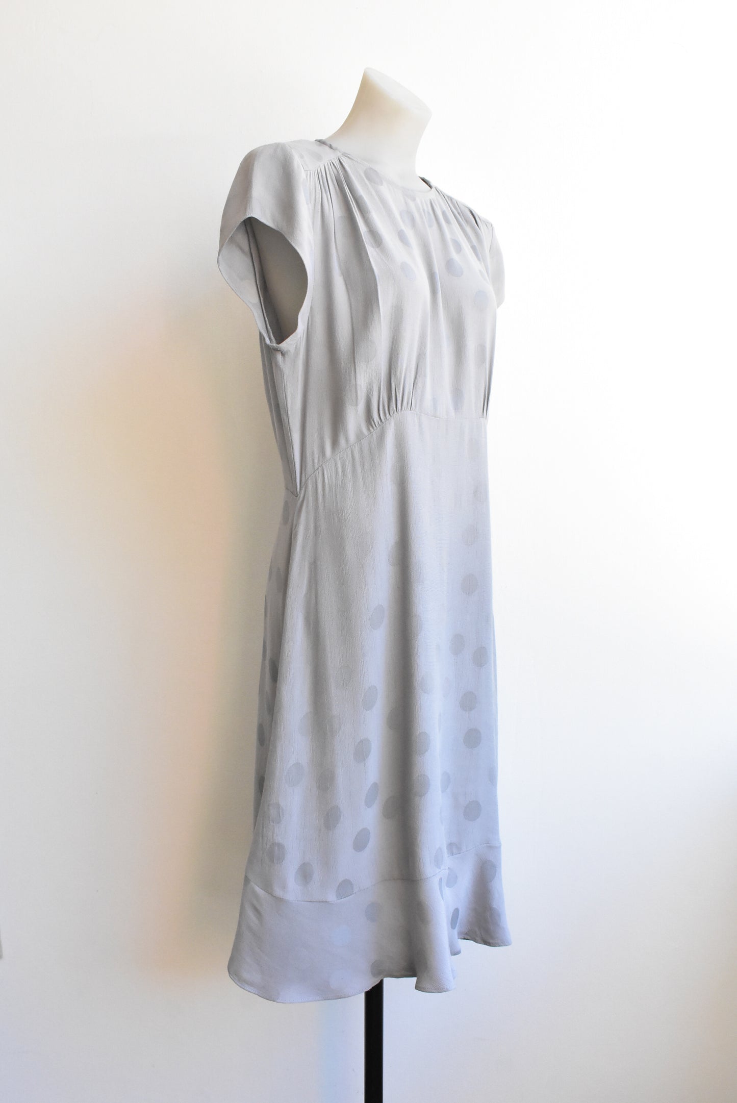 NEW Next silvery grey polka dot dress, size 12