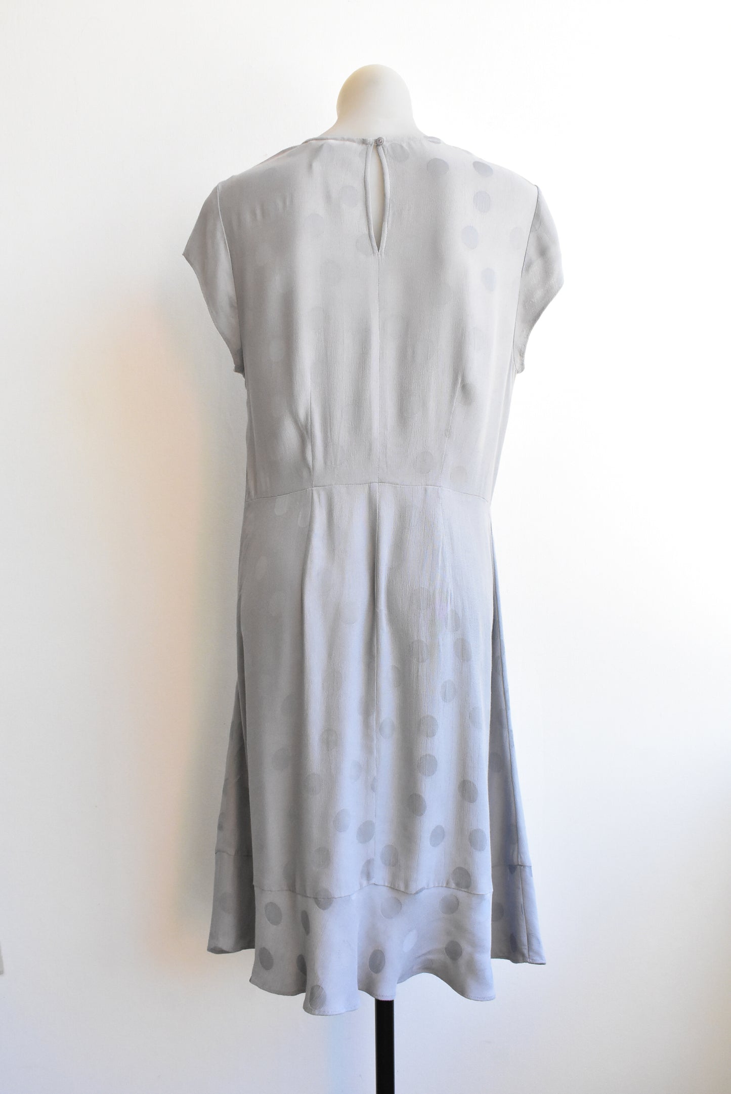 NEW Next silvery grey polka dot dress, size 12