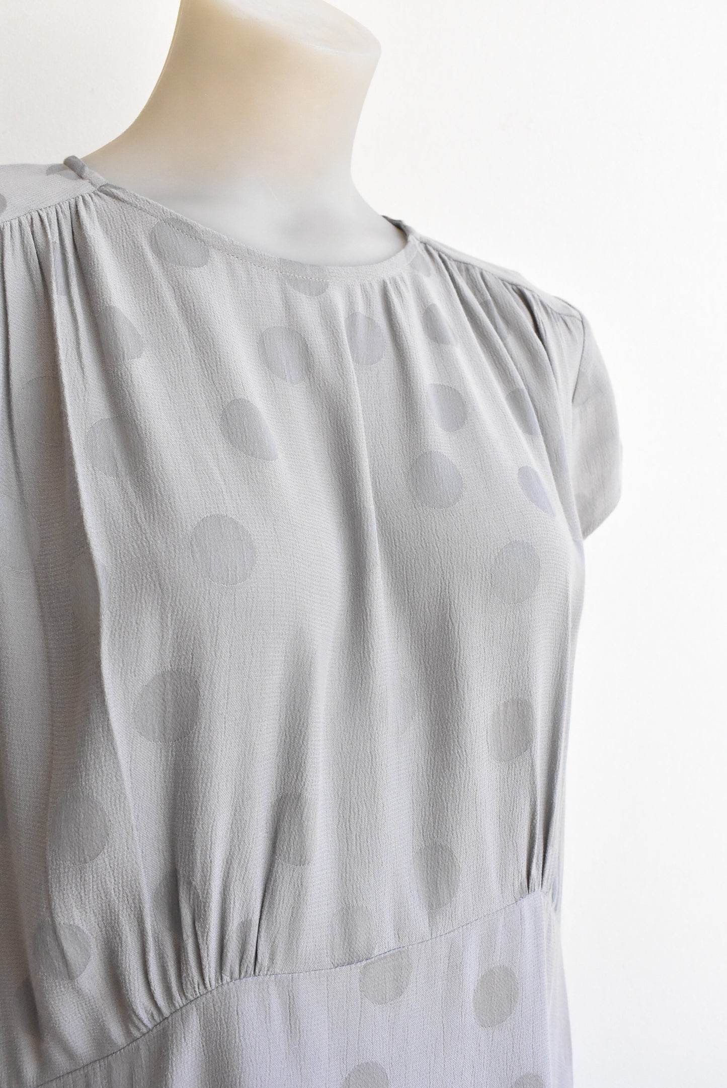 NEW Next silvery grey polka dot dress, size 12