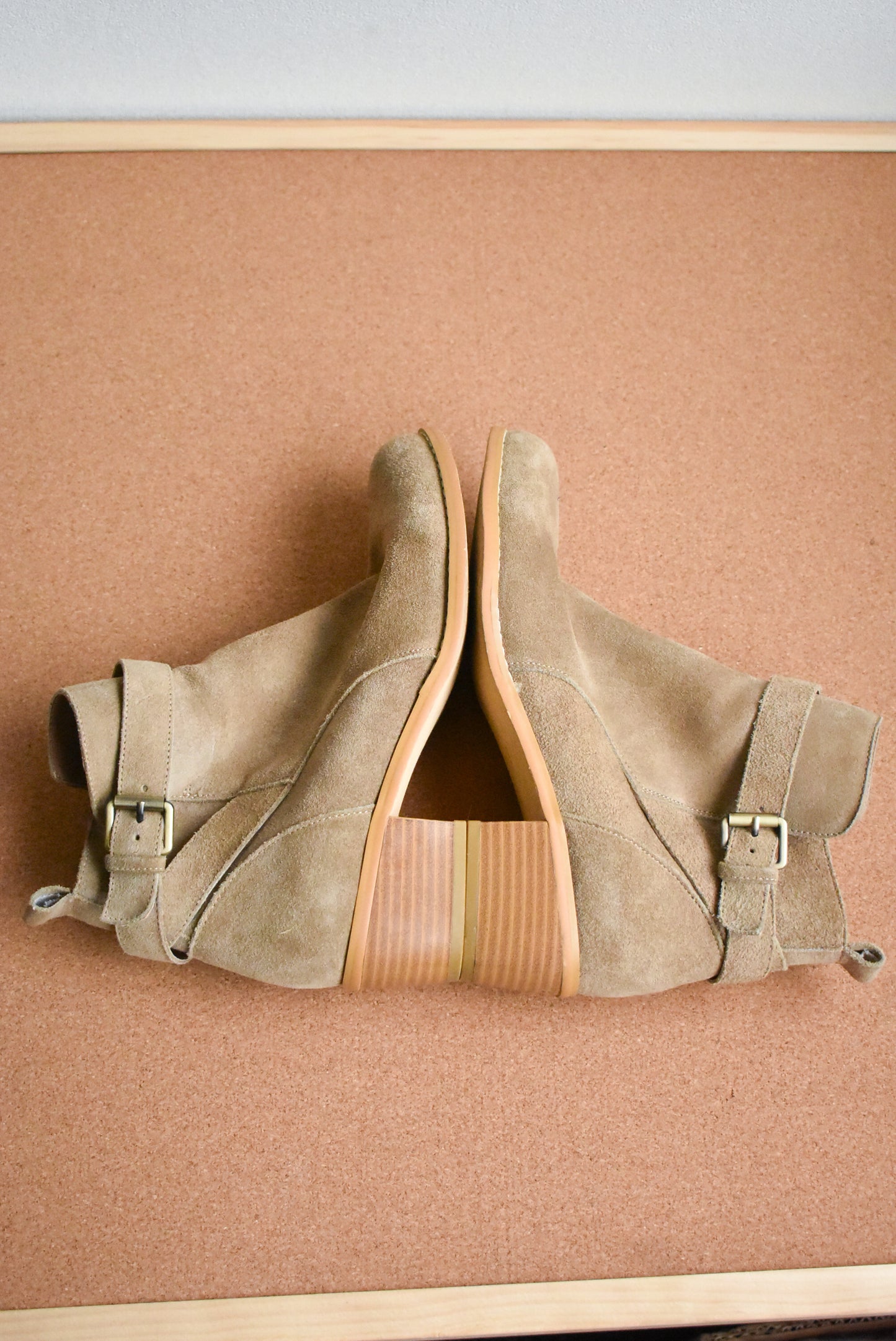 Satueei, suede boots, size 8