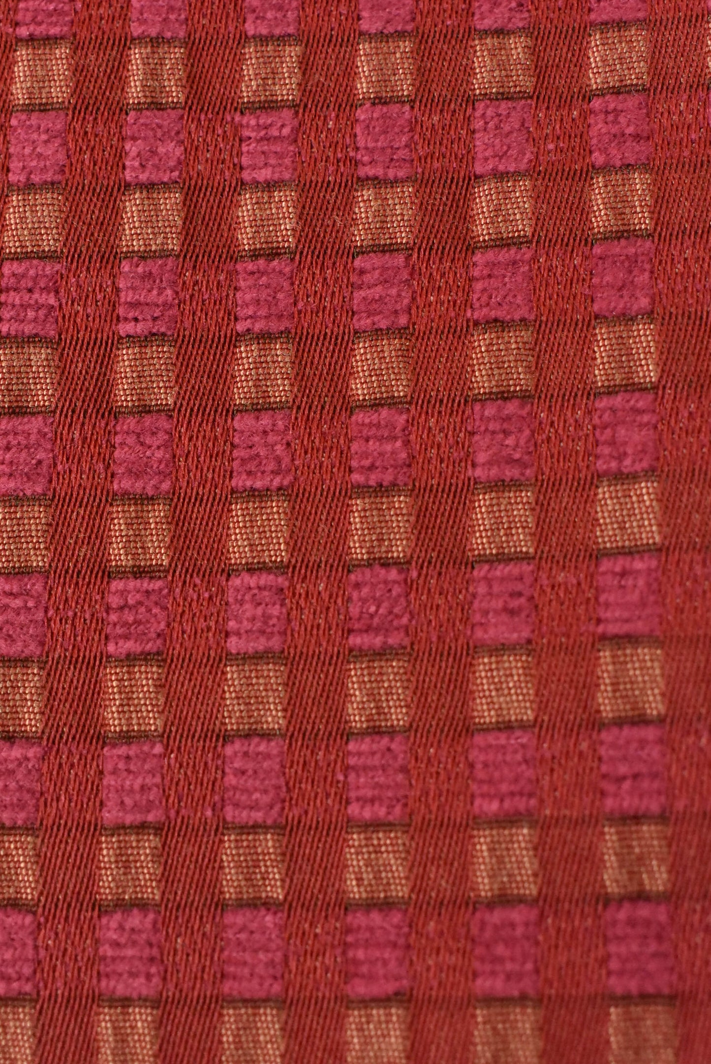 Red Checkered Upholstery Fabric 140cm x 1.1m