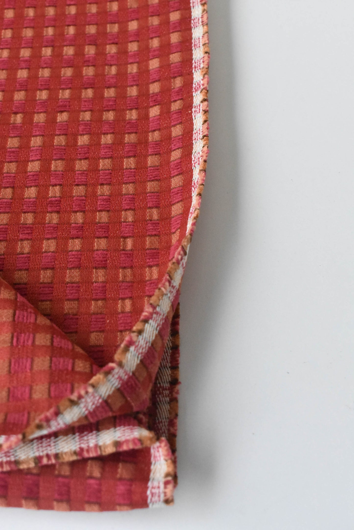 Red Checkered Upholstery Fabric 140cm x 1.1m