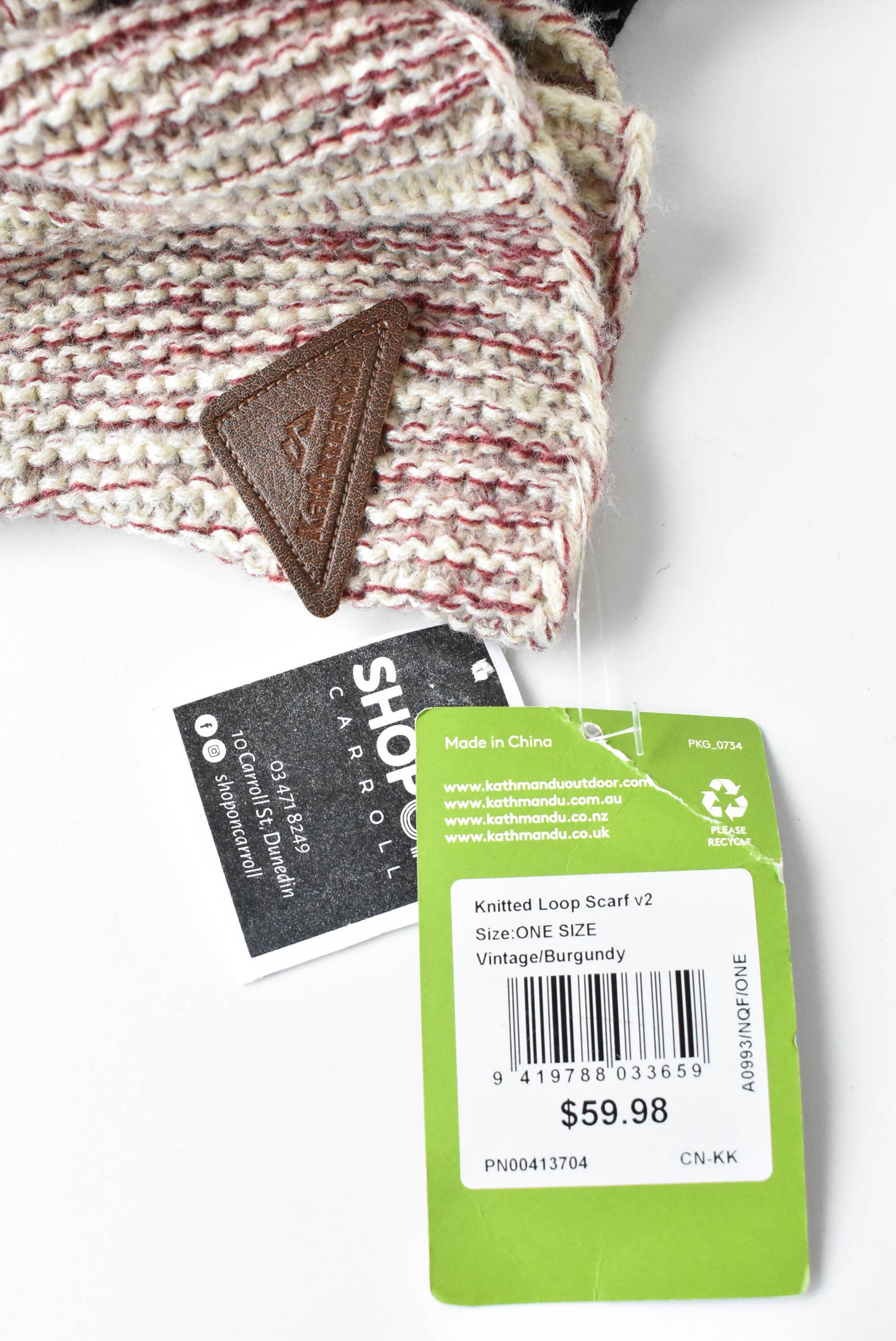 Kathmandu knitted loop scarf