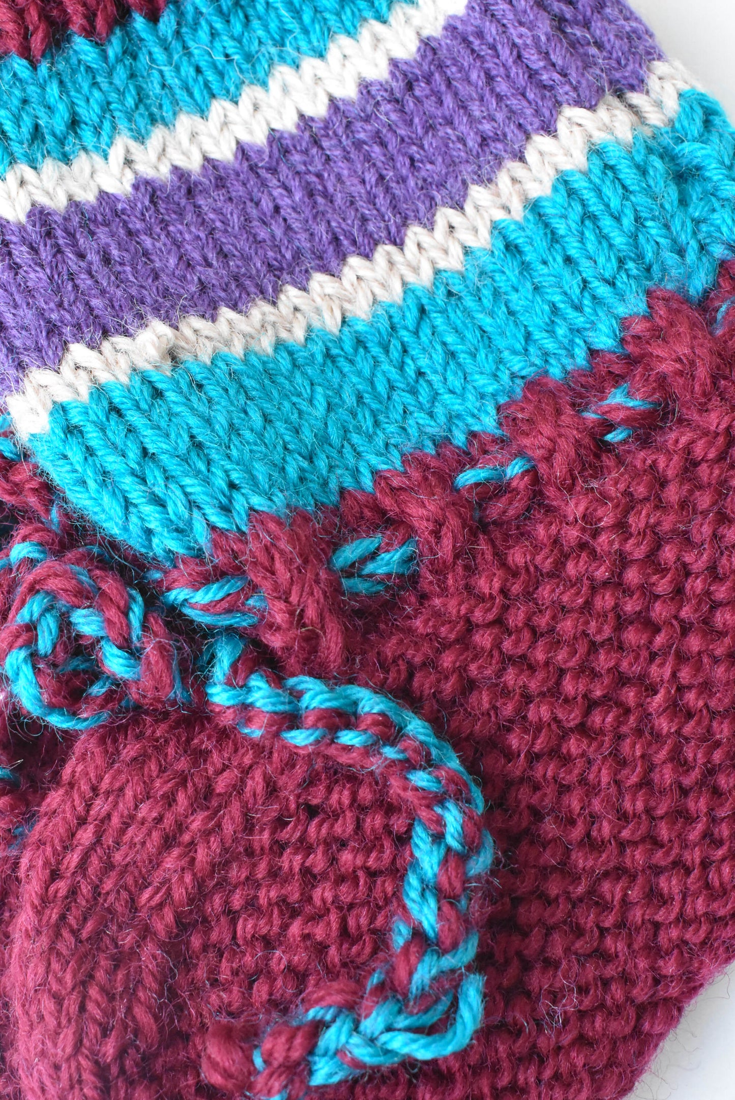 Handknit woollen booties