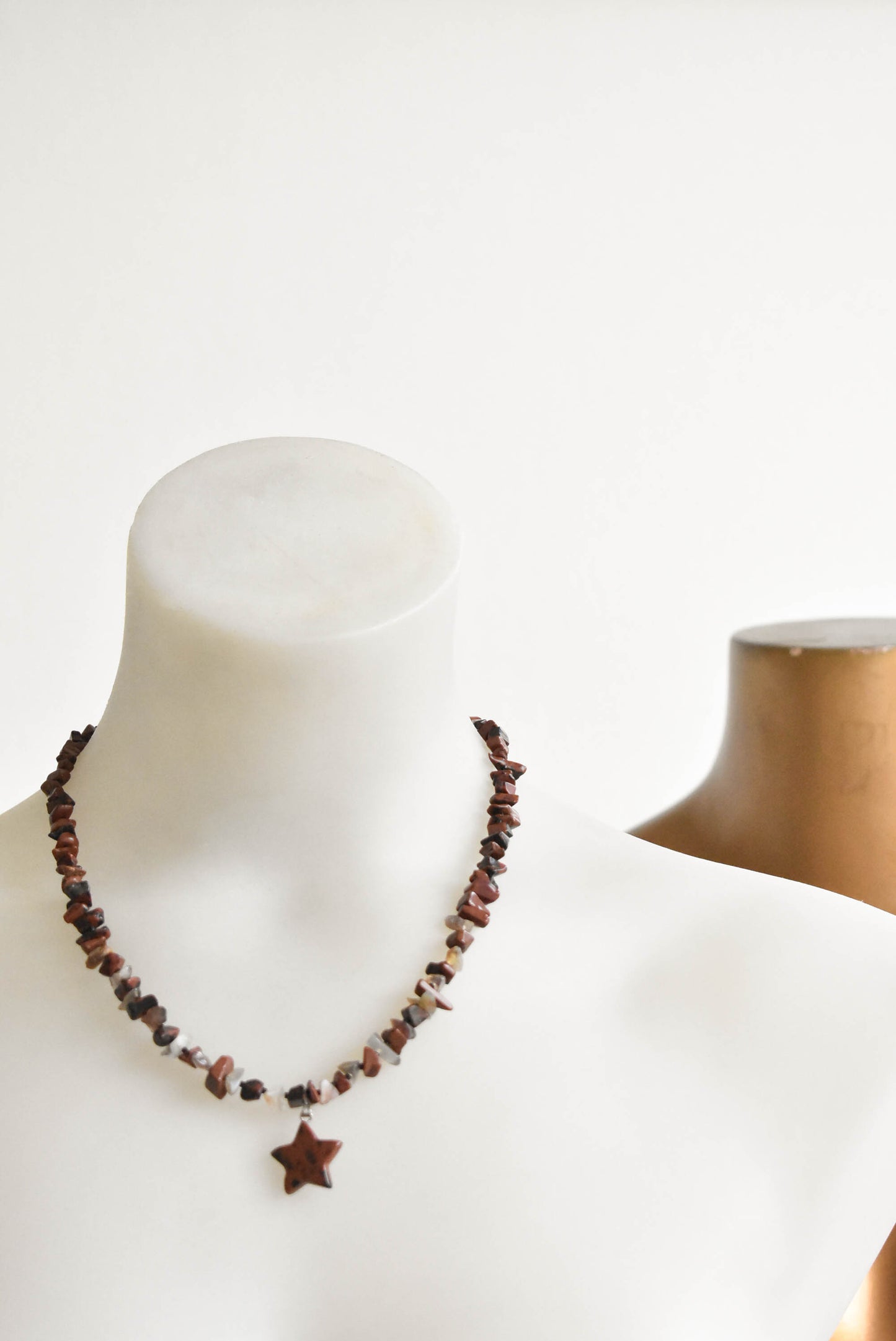 Jasper and quartz necklace