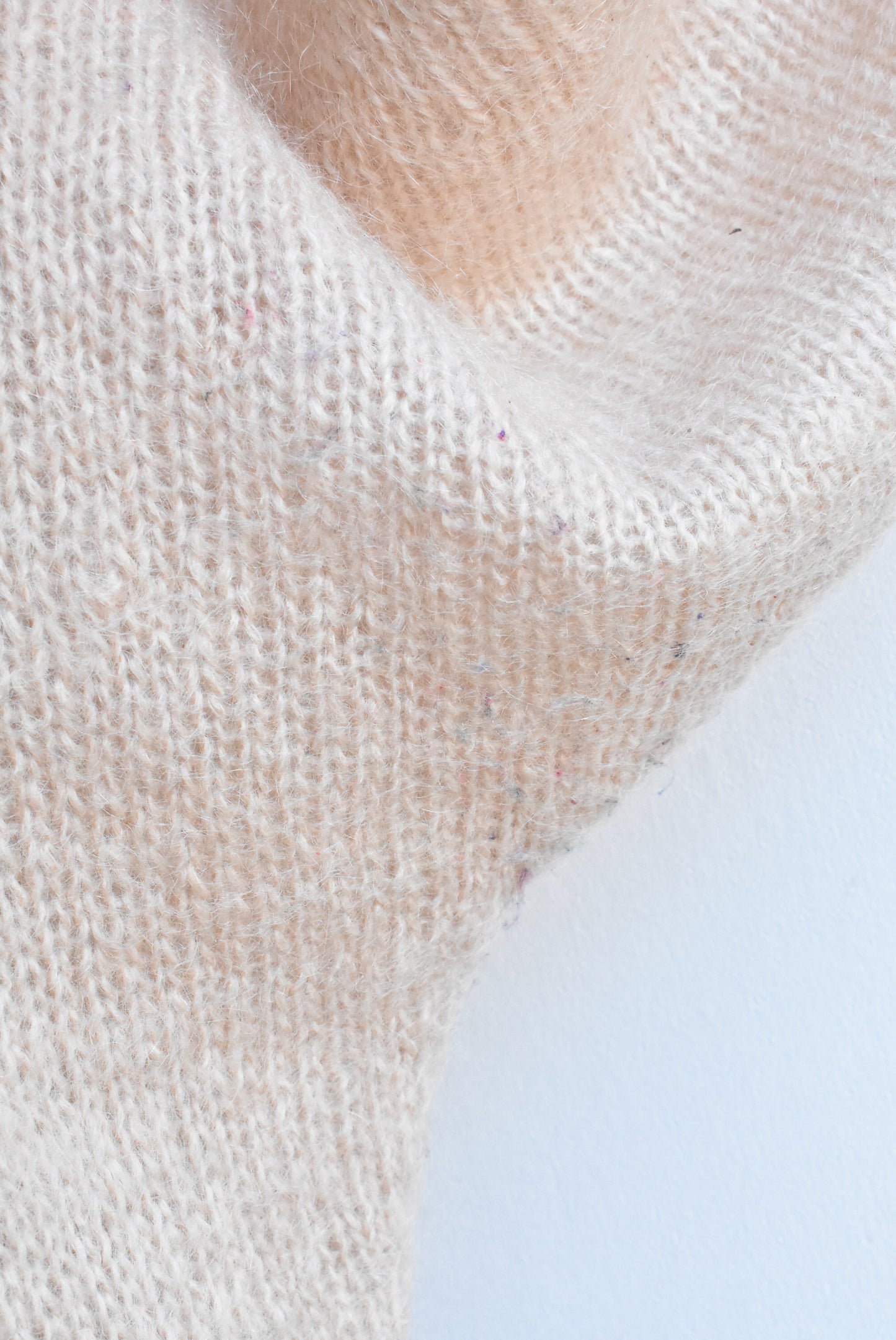 Handmade knit V patterned sweater, S/M