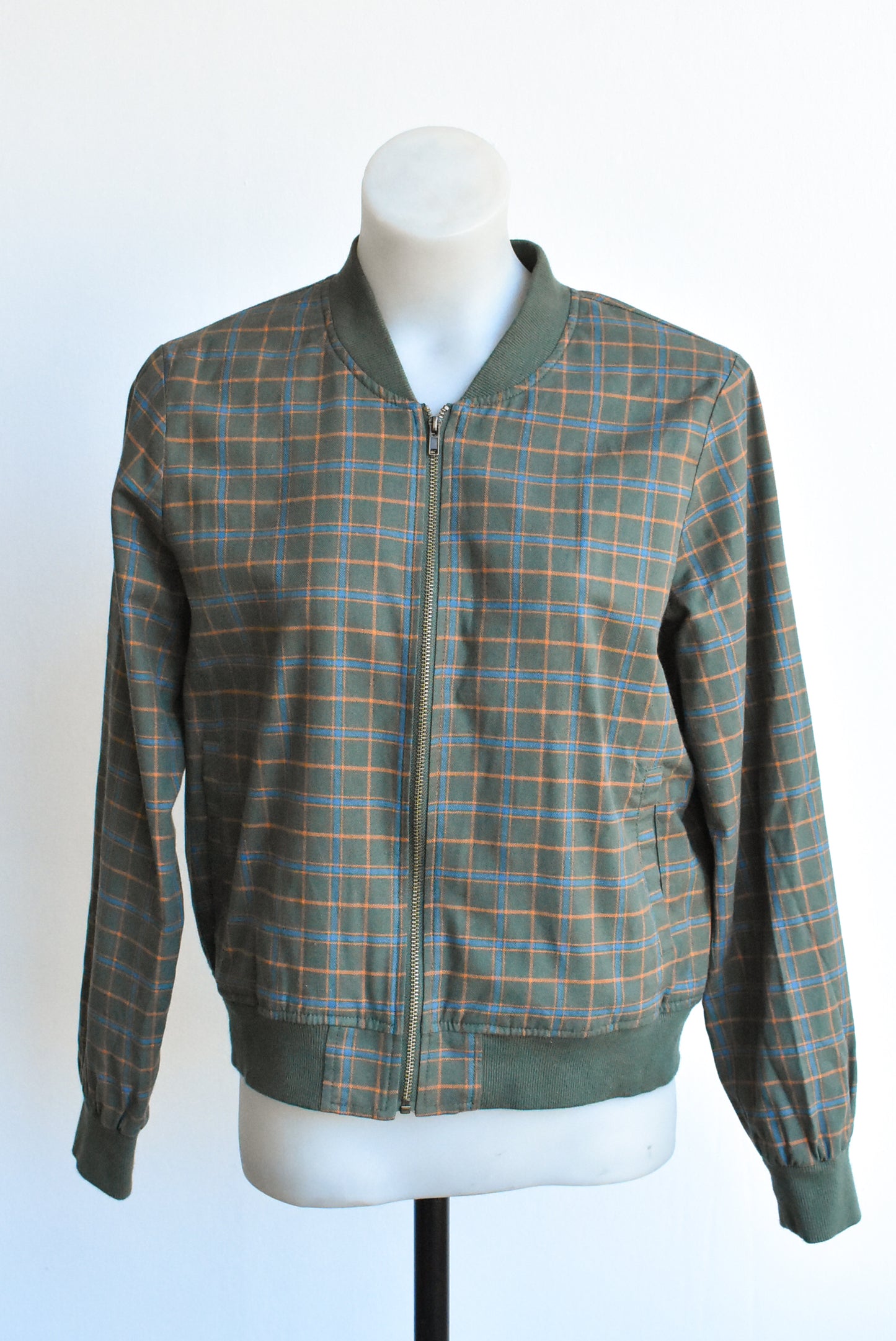 Princess Highway jacket checked green/orange/blue, size S