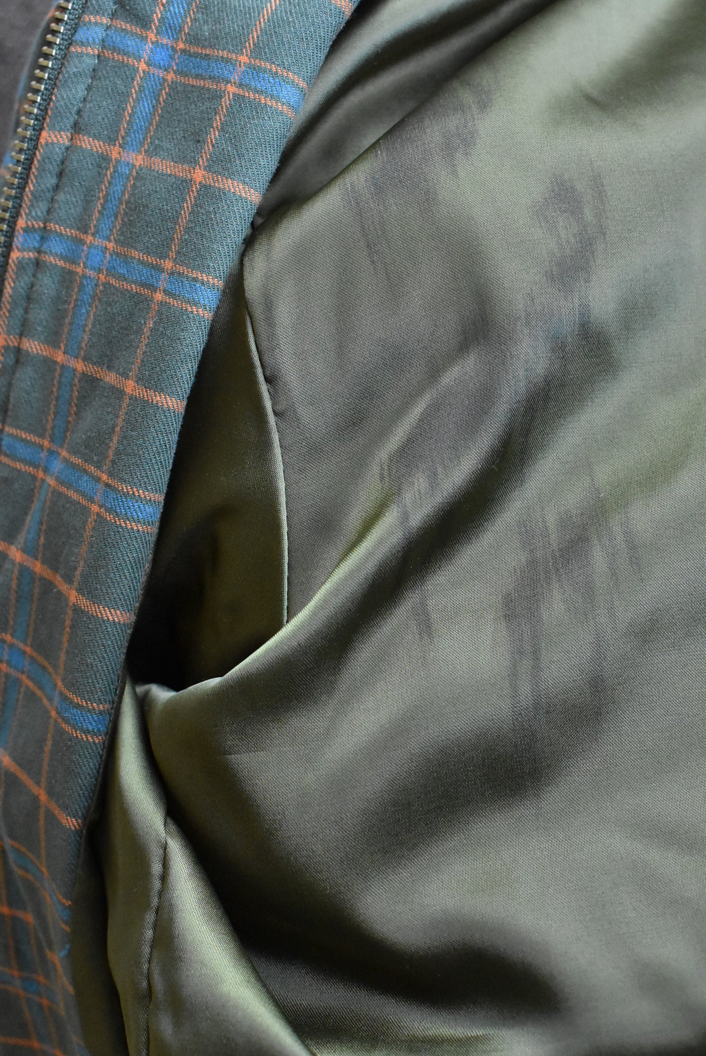 Princess Highway jacket checked green/orange/blue, size S
