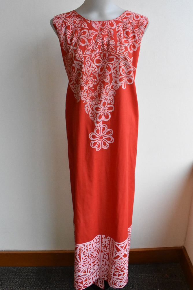 Billimoria Bros red and white Fijian dress