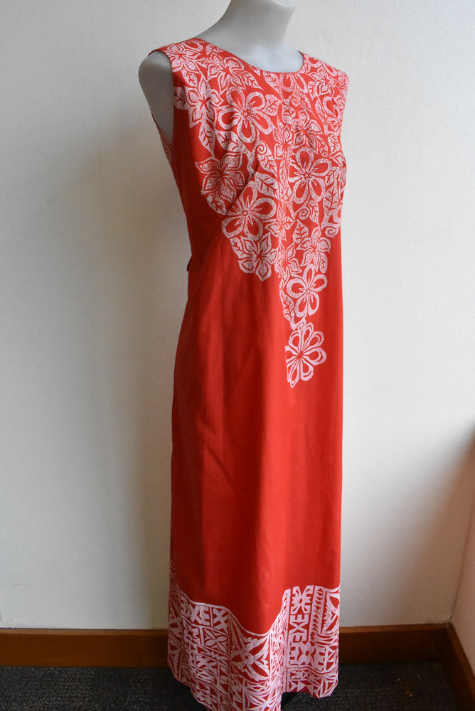 Billimoria Bros red and white Fijian dress