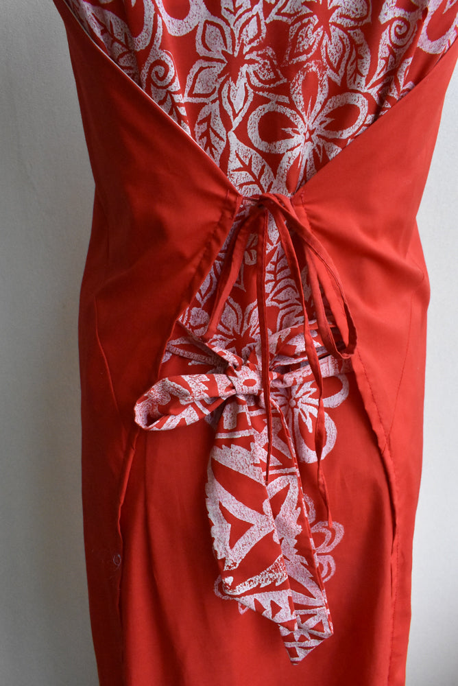 Billimoria Bros red and white Fijian dress