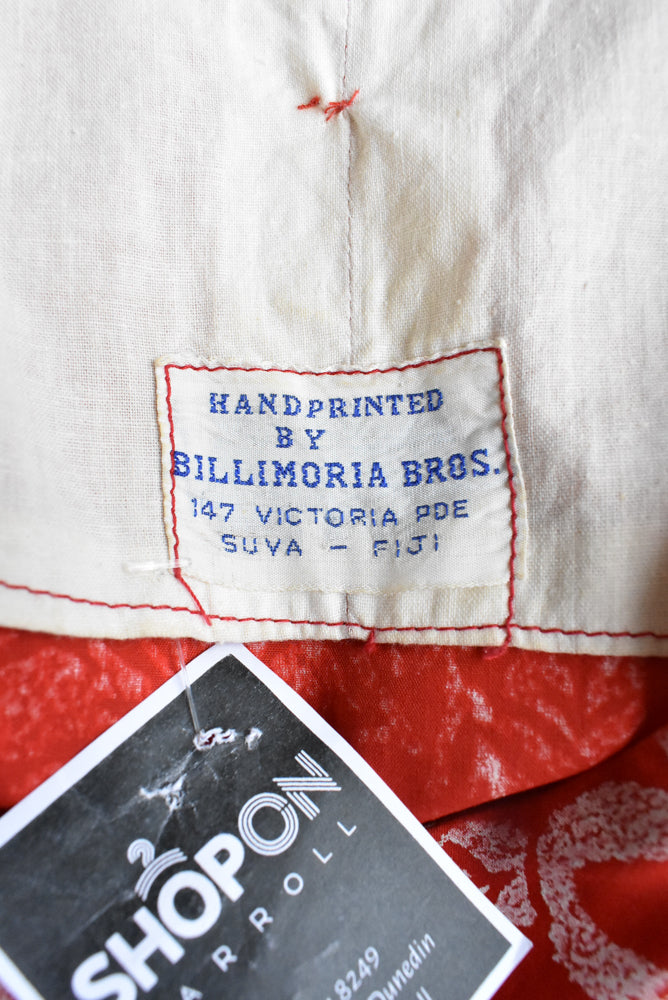 Billimoria Bros red and white Fijian dress