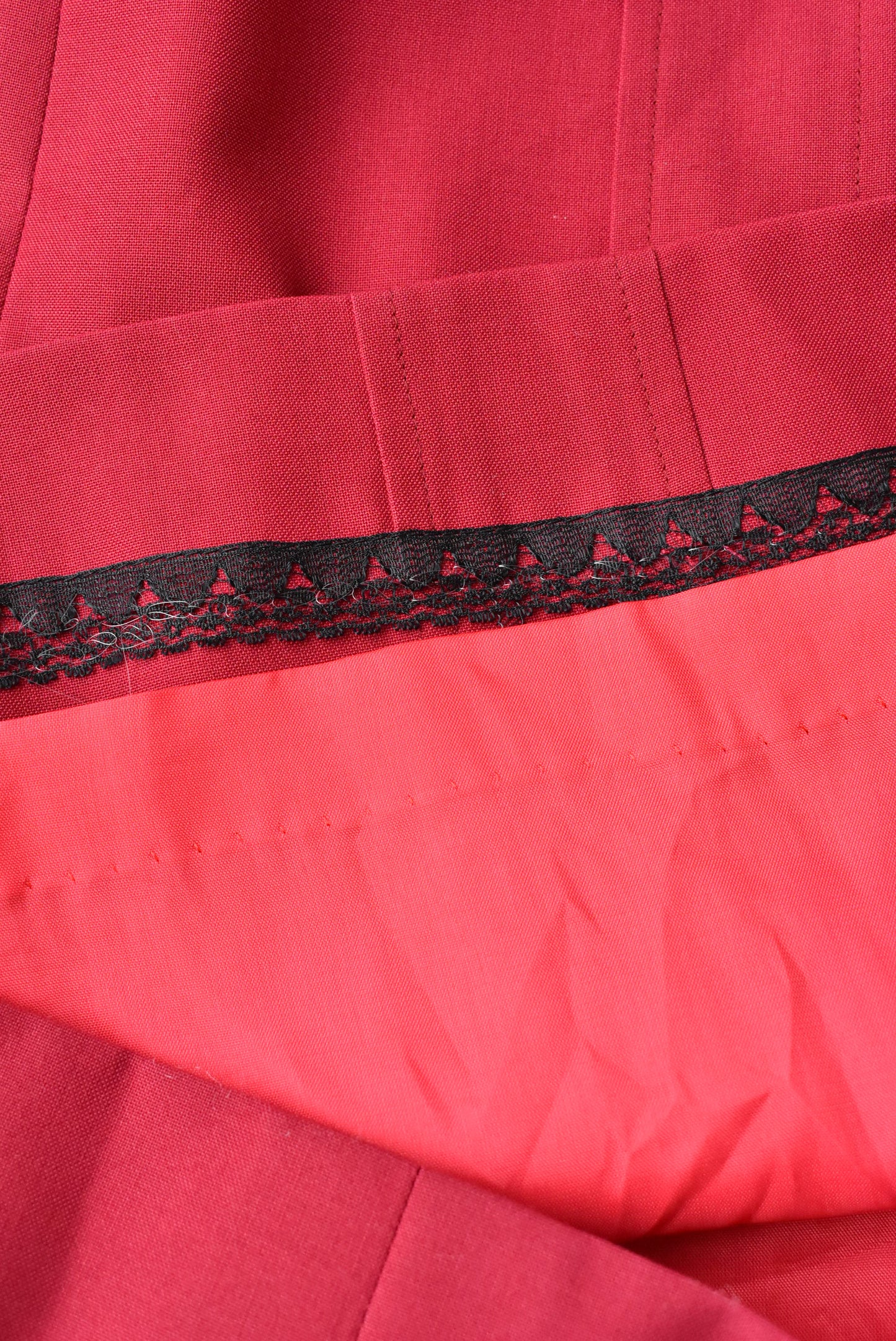 Selby retro burgundy panel pencil skirt