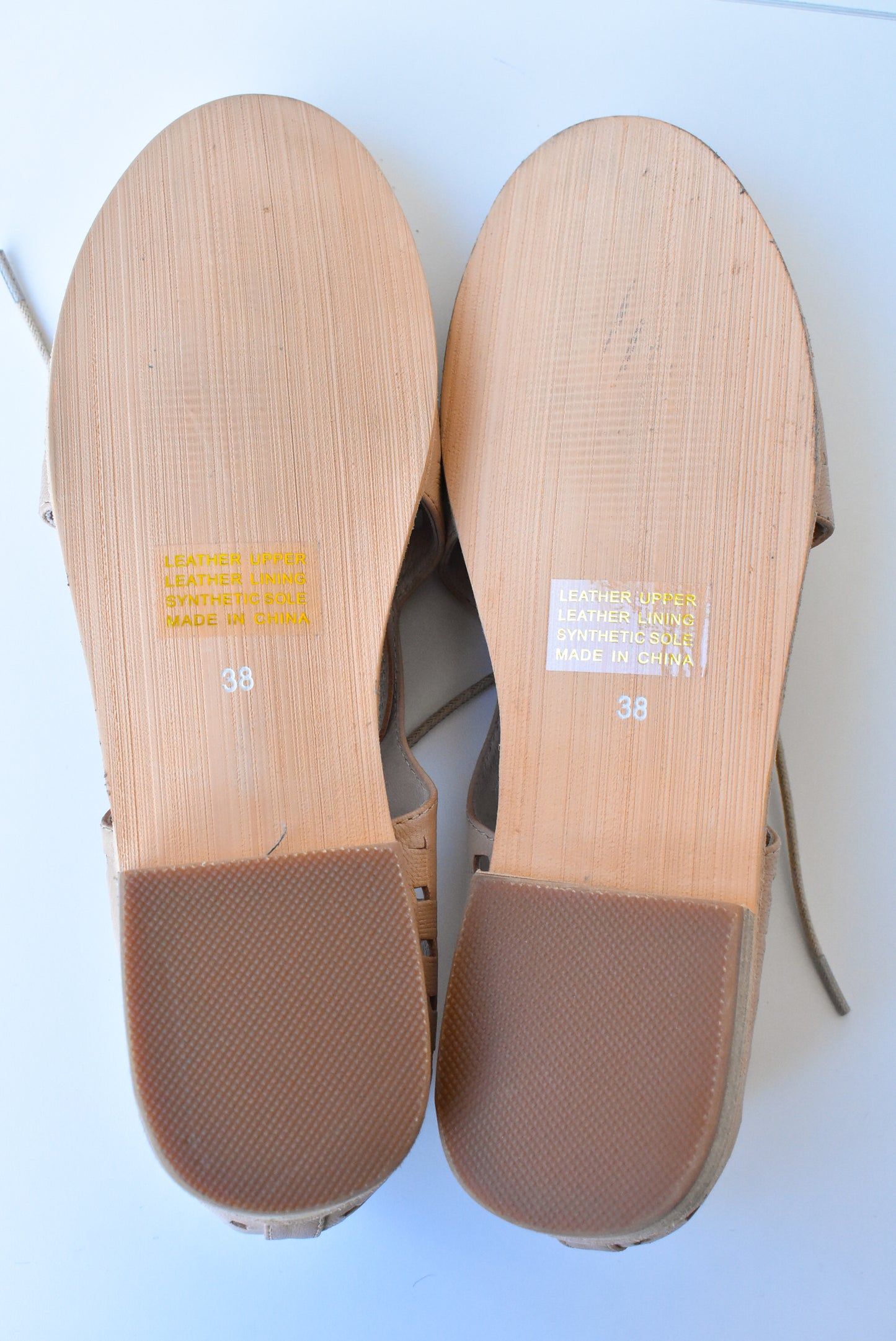 Mollini nude leather brogue, size 38