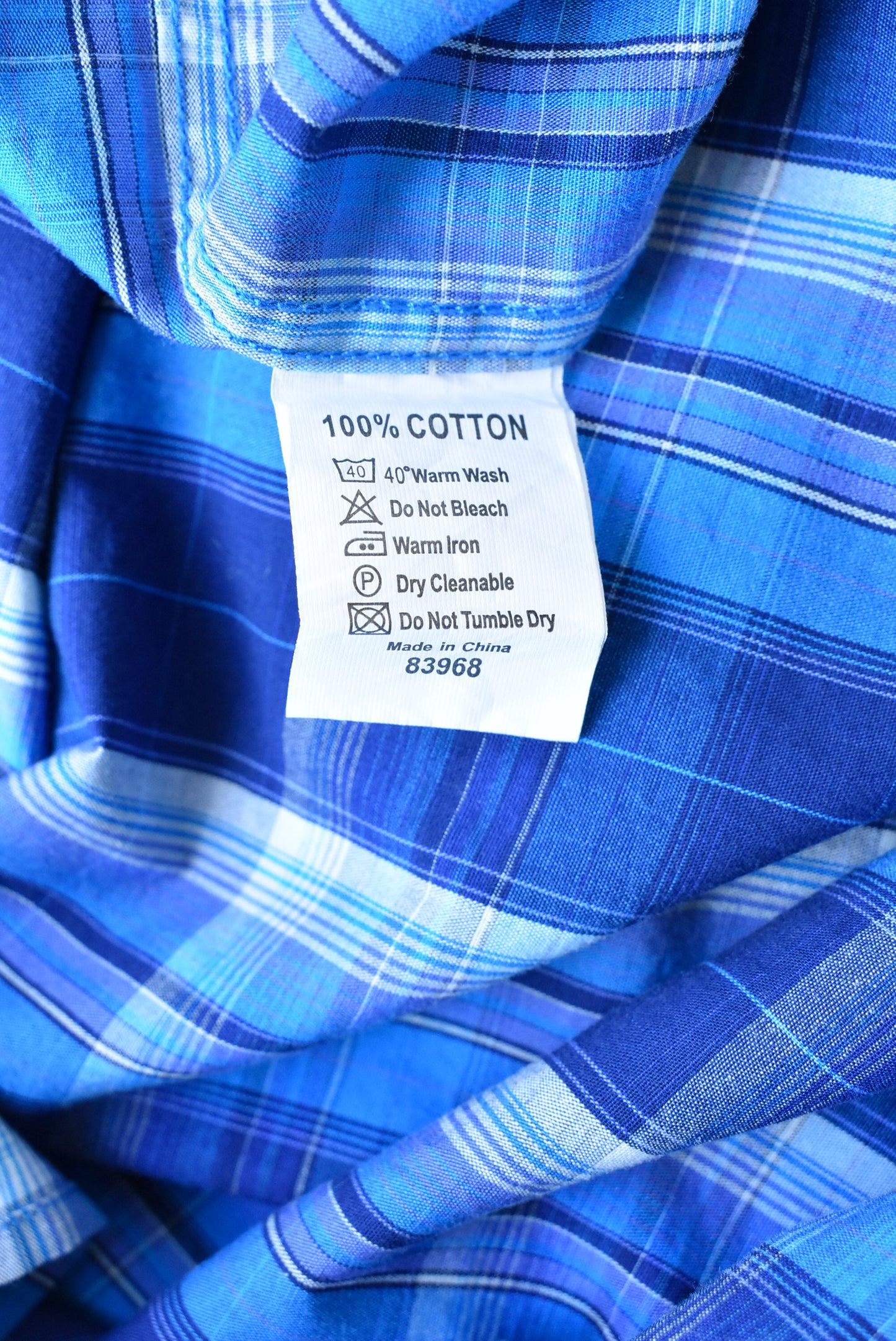 Jeep blue checked shirt, size S