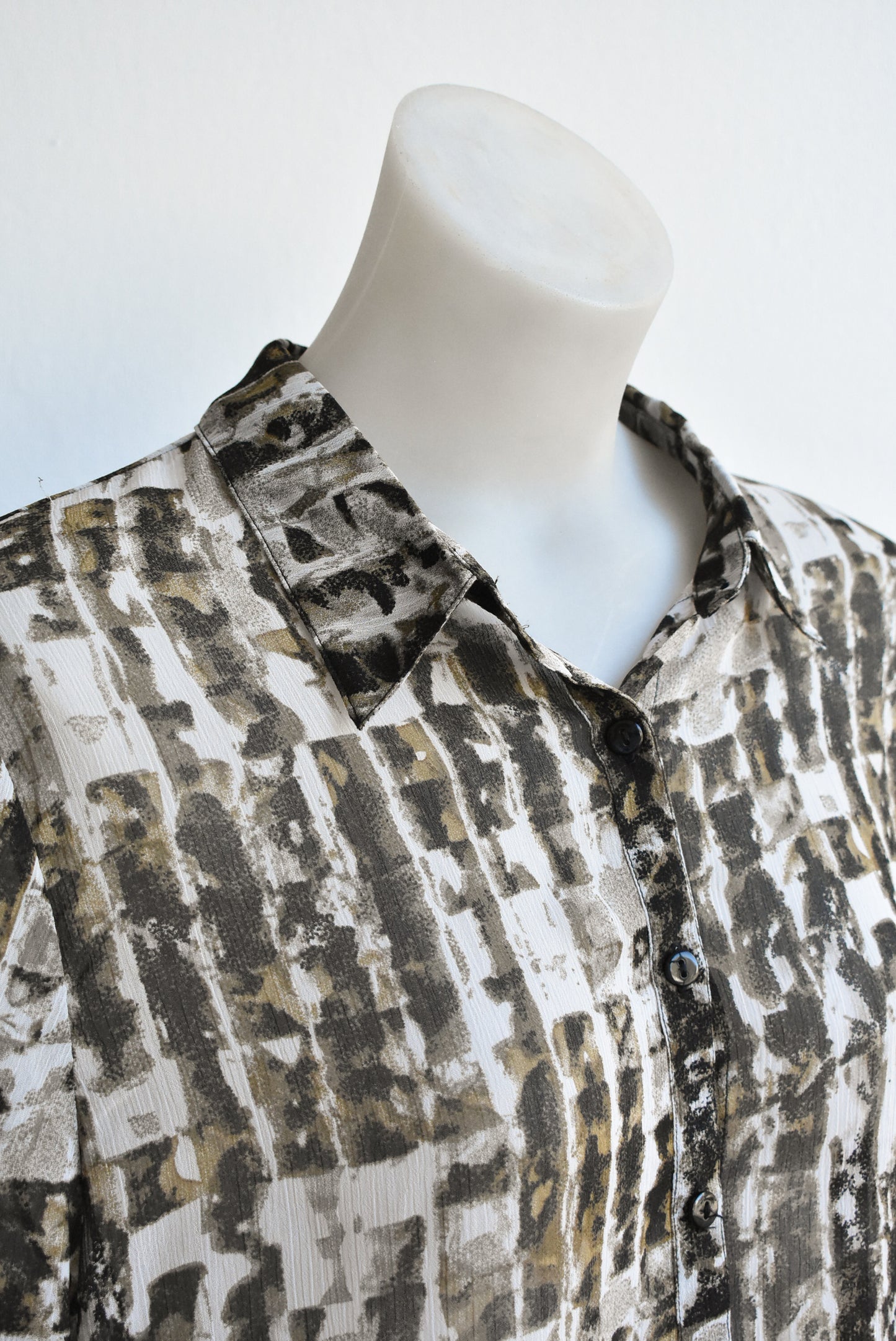 Sapphire brown sheer blouse, size 16
