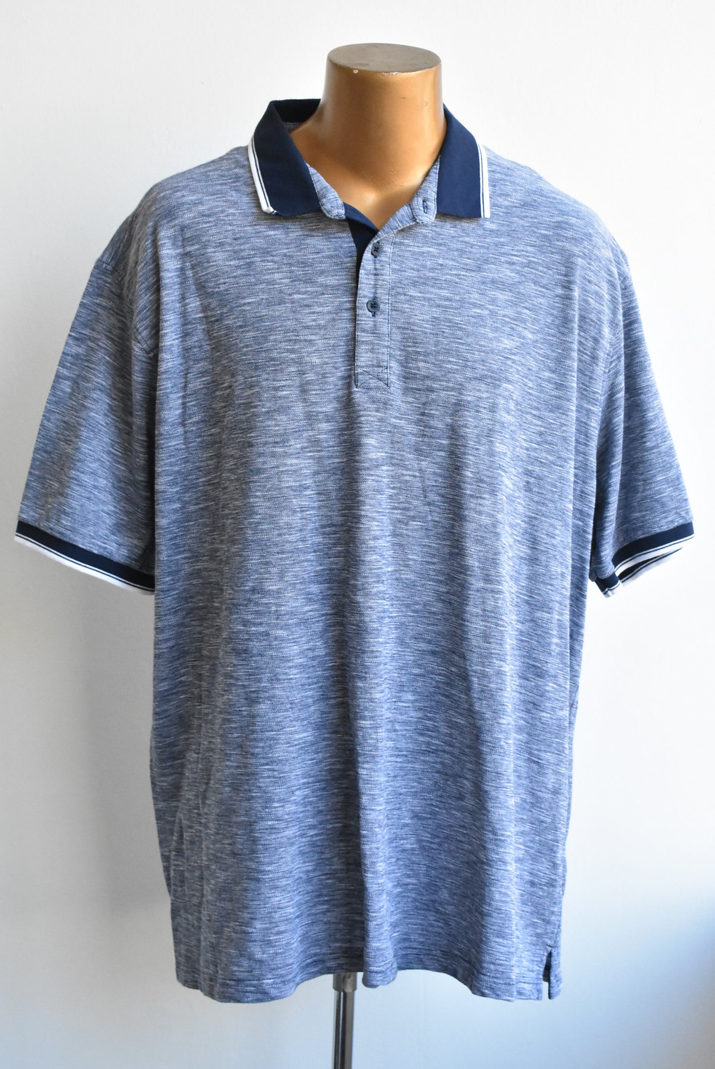 T-Bone grey polo, size 5XL