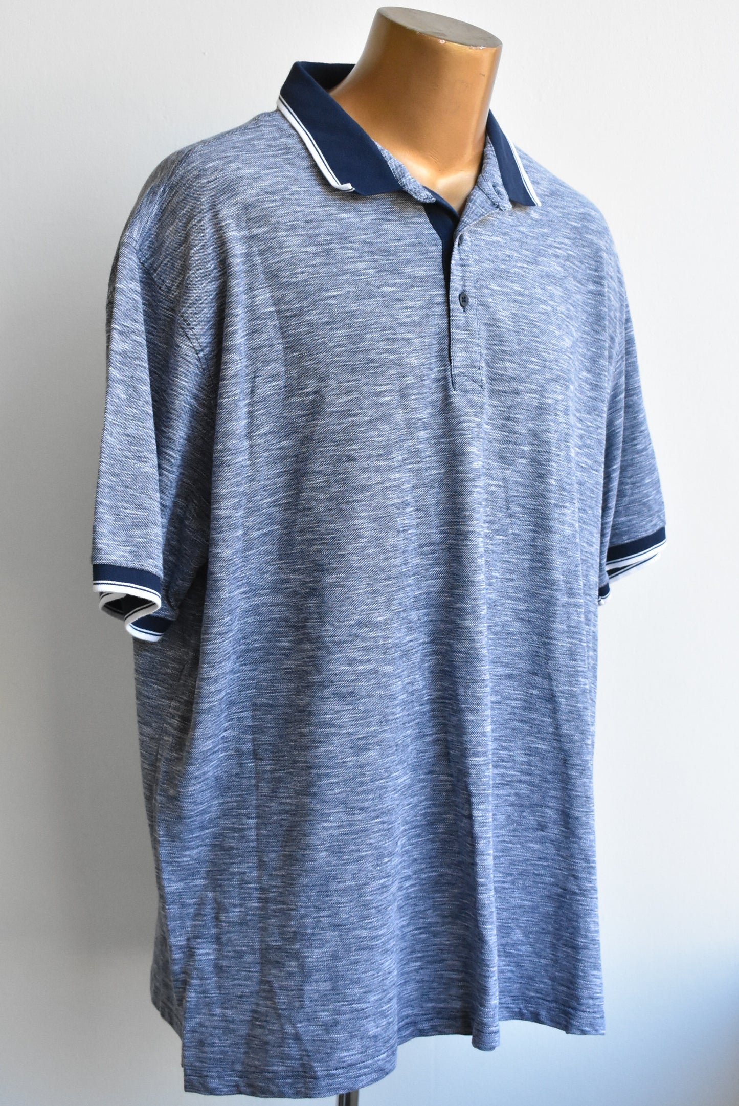 T-Bone grey polo, size 5XL