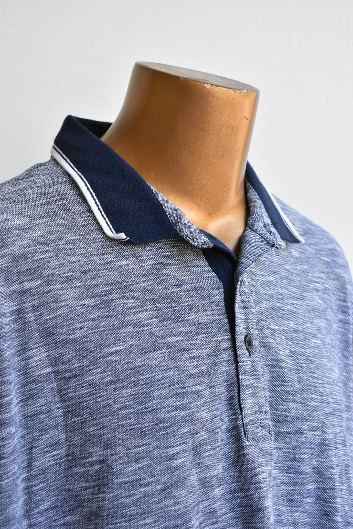 T-Bone grey polo, size 5XL