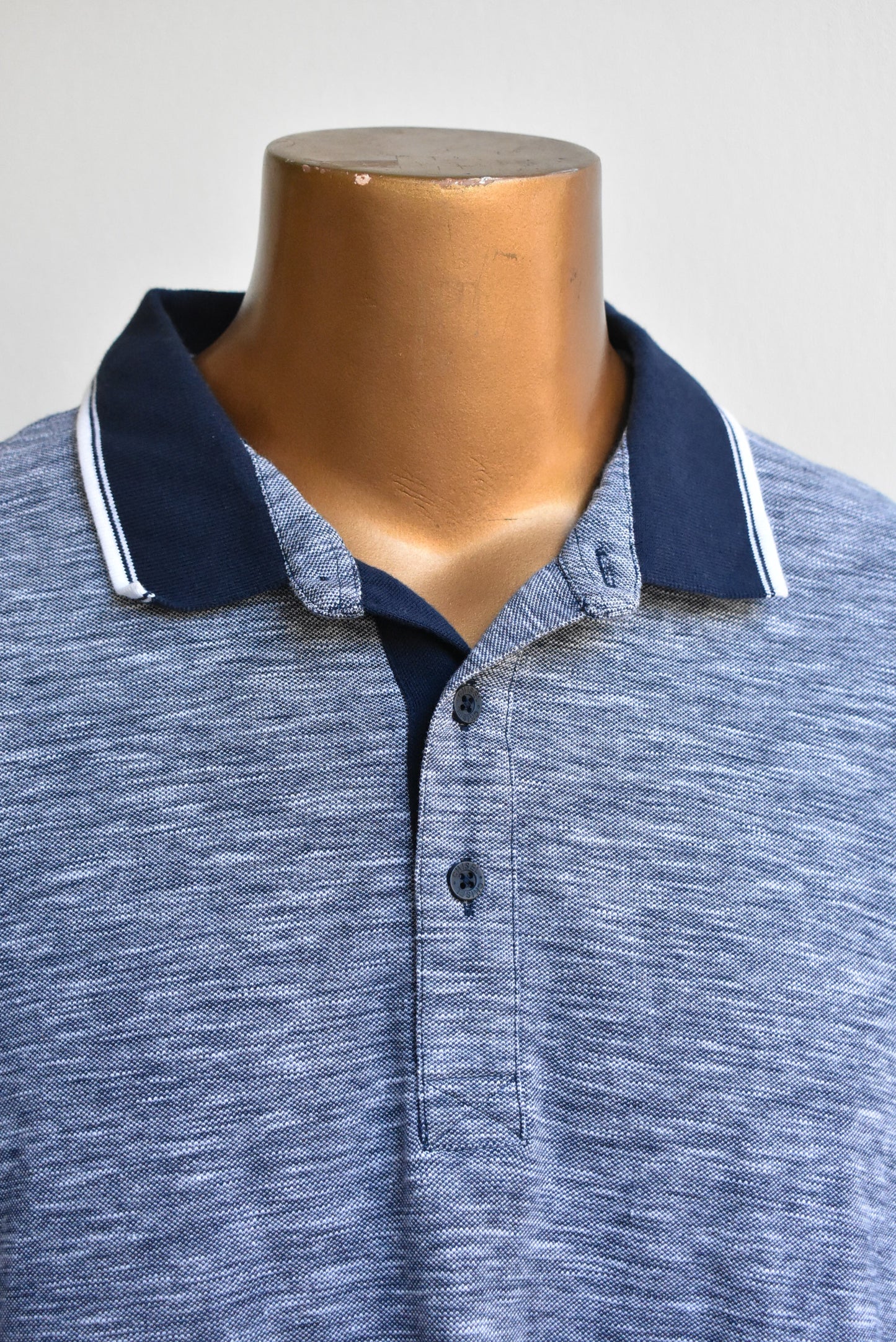 T-Bone grey polo, size 5XL