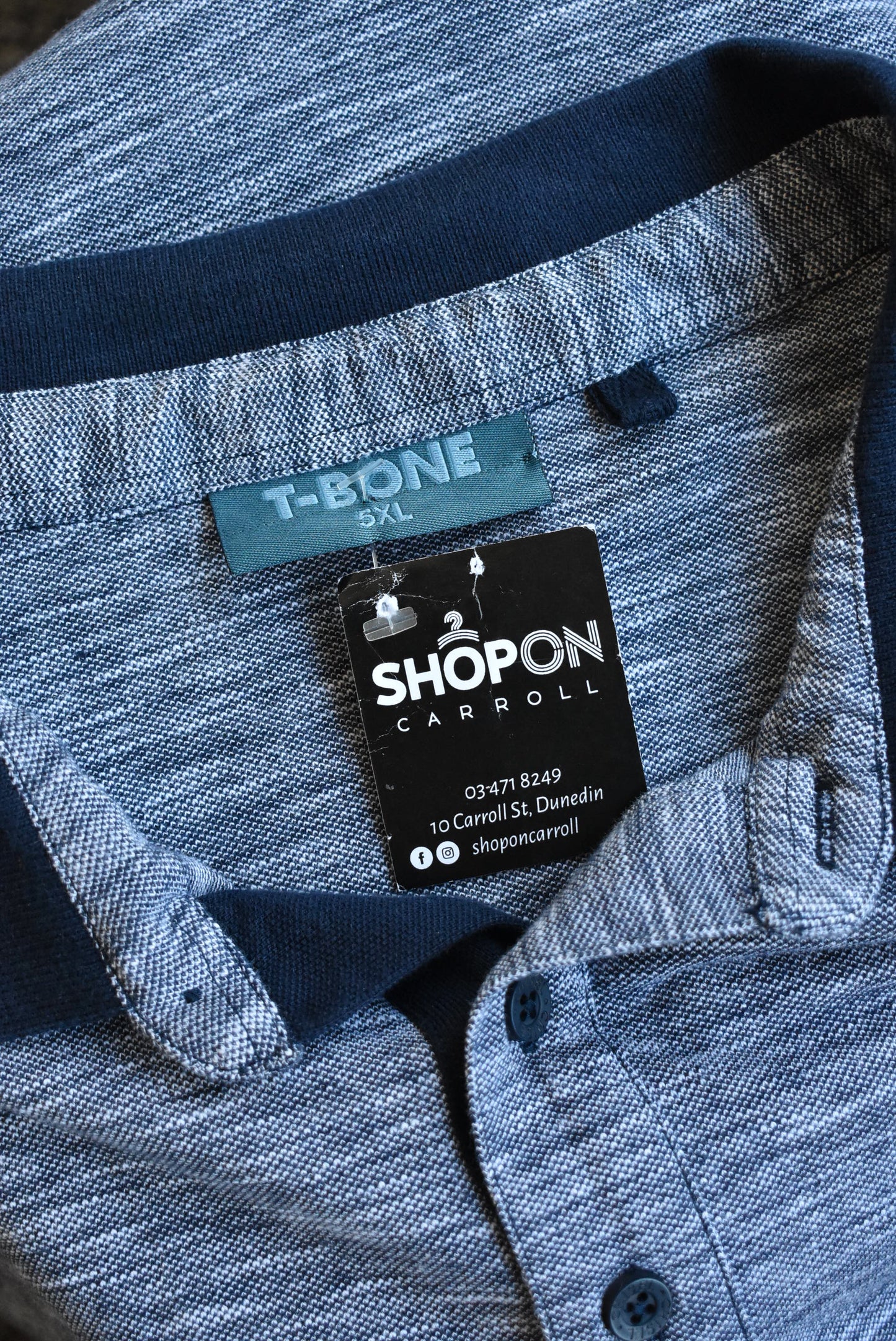 T-Bone grey polo, size 5XL